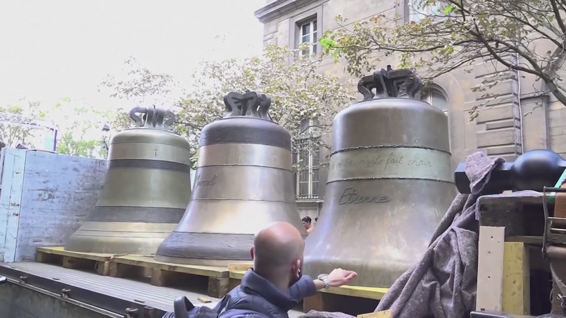 Following a fire in 2019 that toppled the spire of the cathedral engineers are bringing back the church's signature bells to reinstall them.