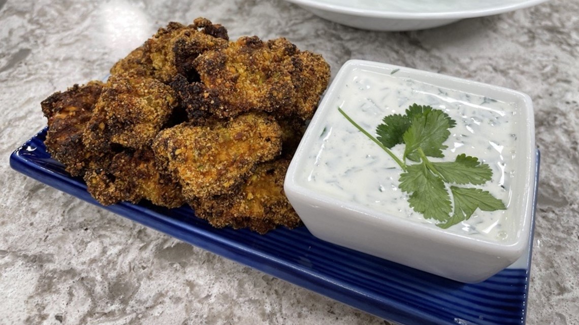 Air-fried, pistachio-crusted salmon bites: crispy, tasty, and healthy!