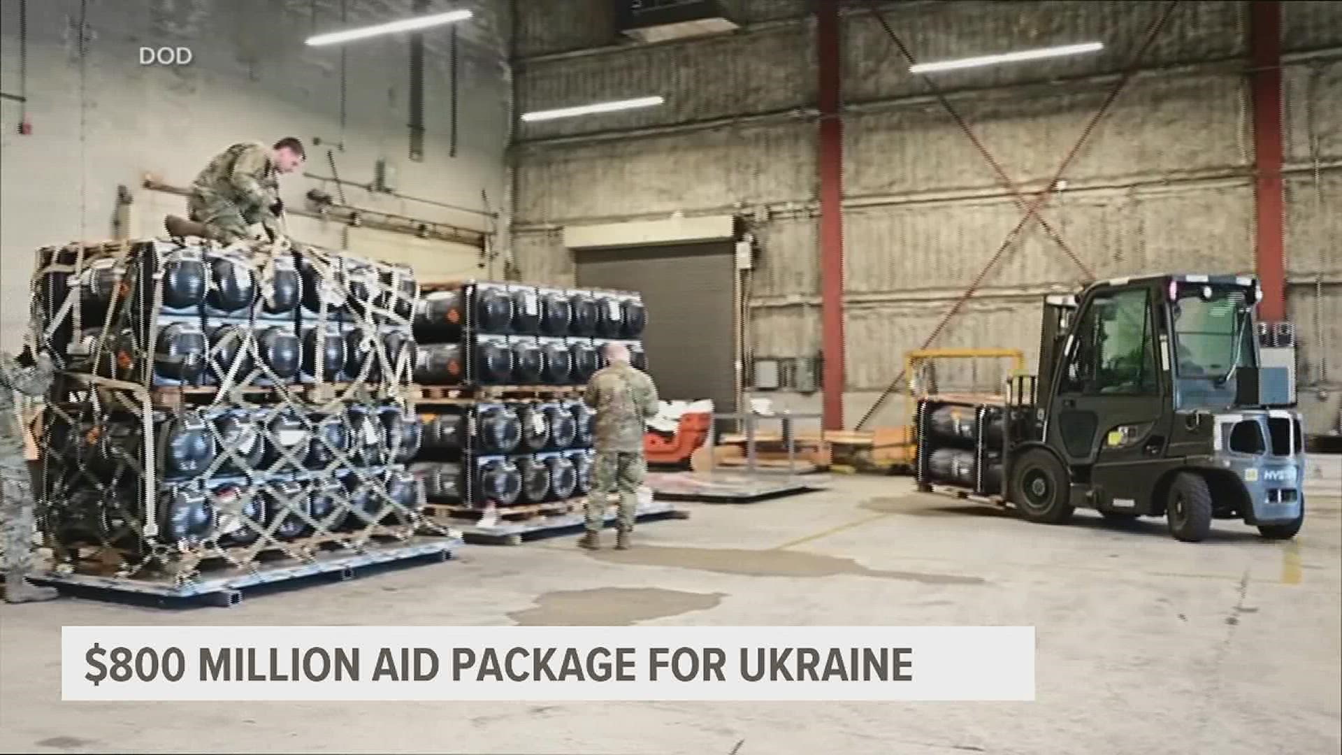 The package includes 144,000 rounds of ammunition and drones for Ukrainian forces in the escalating battle for the Donbas region of eastern Ukraine.