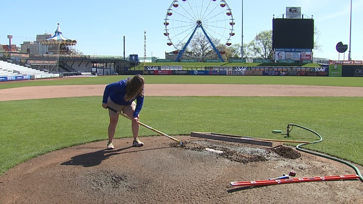 River Bandits' head groundskeeper 1 of 4 women in professional baseball to hold title