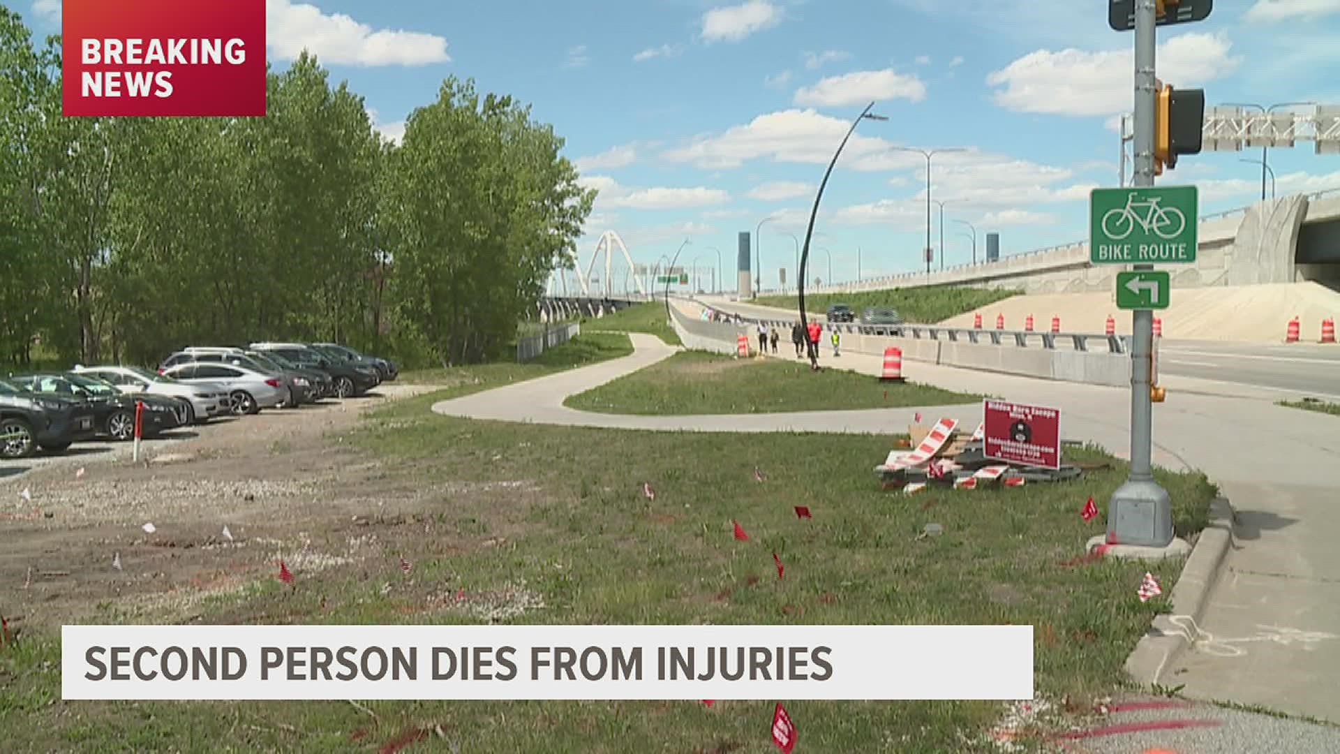Anthony Castaneda is the second person to die as a result of injuries sustained in the May 22 incident on the I-74 bike and pedestrian path.