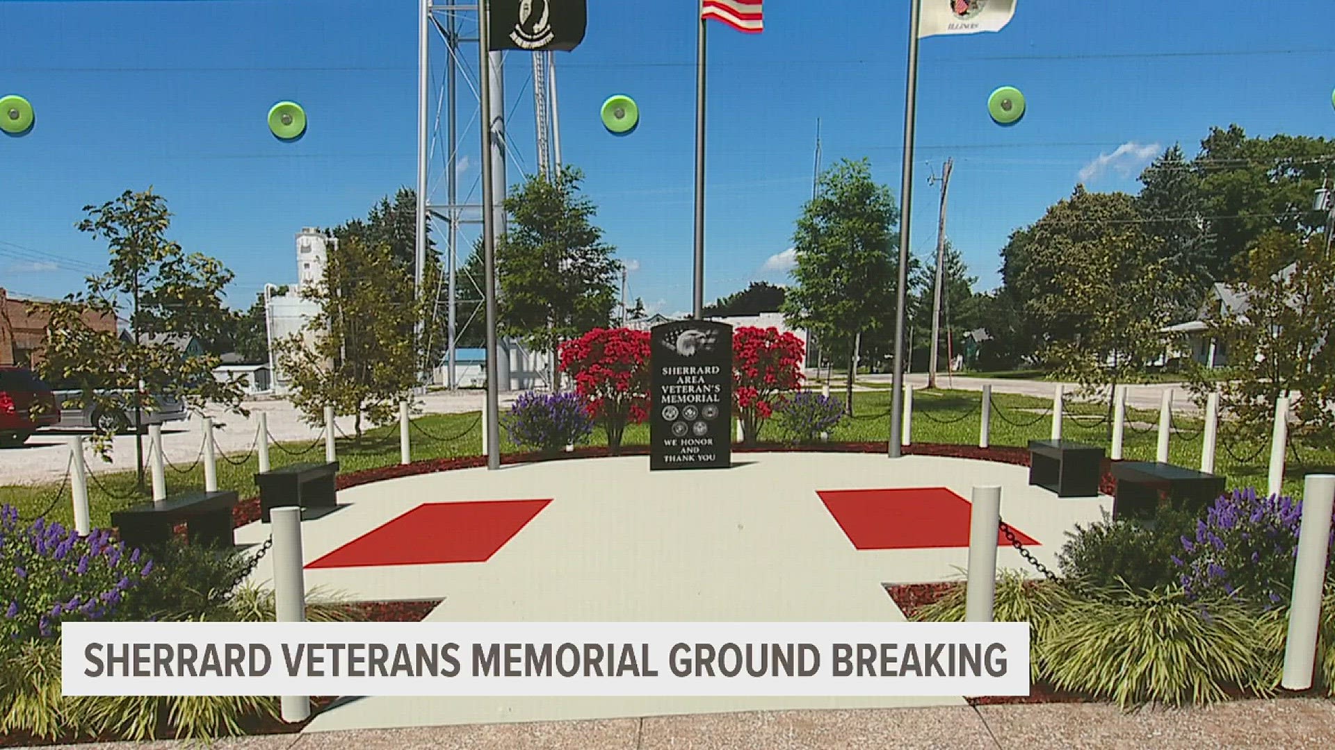 The memorial is located right across from the post office in Sherrard.