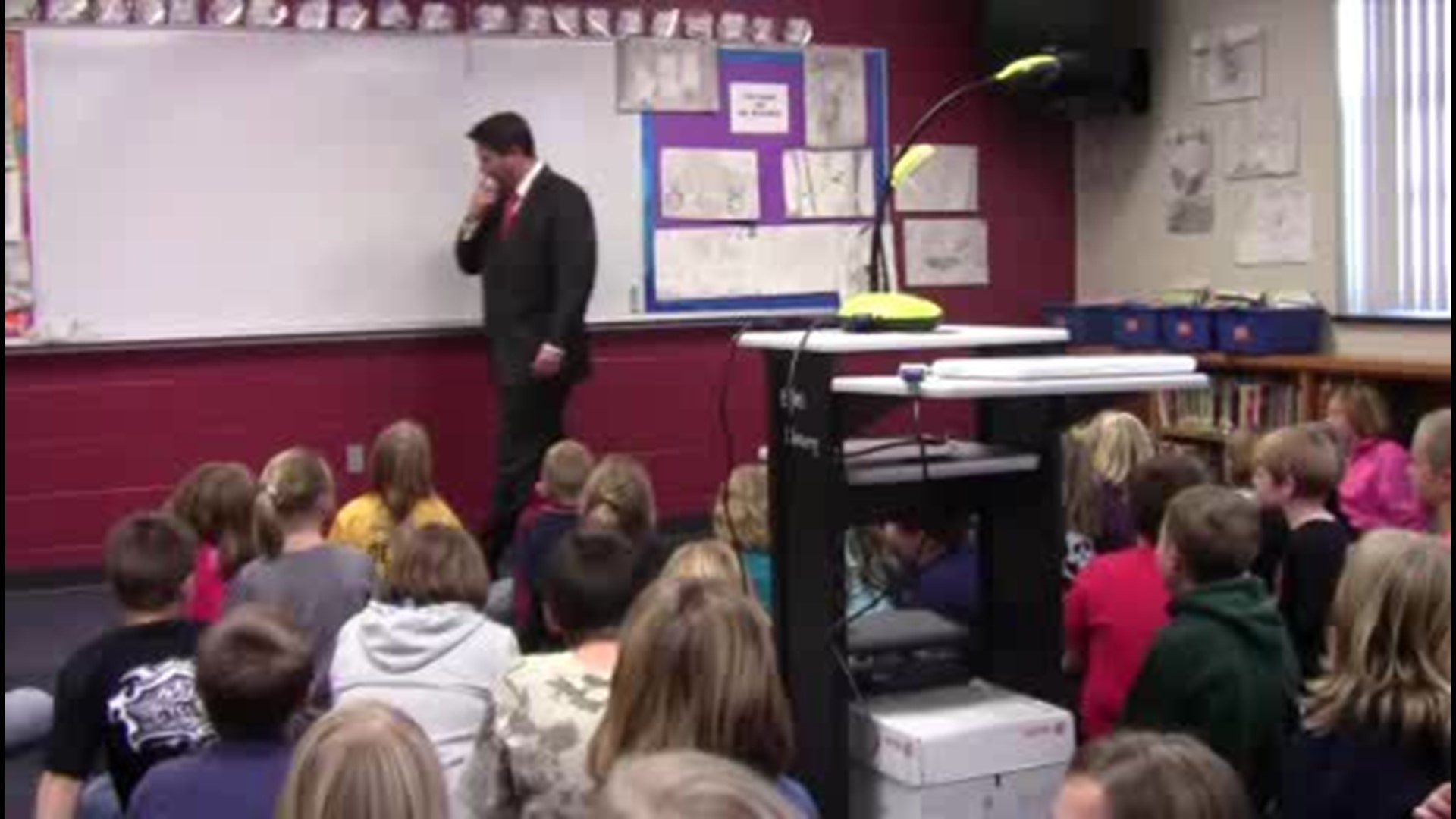 James Visits Durant Elementary