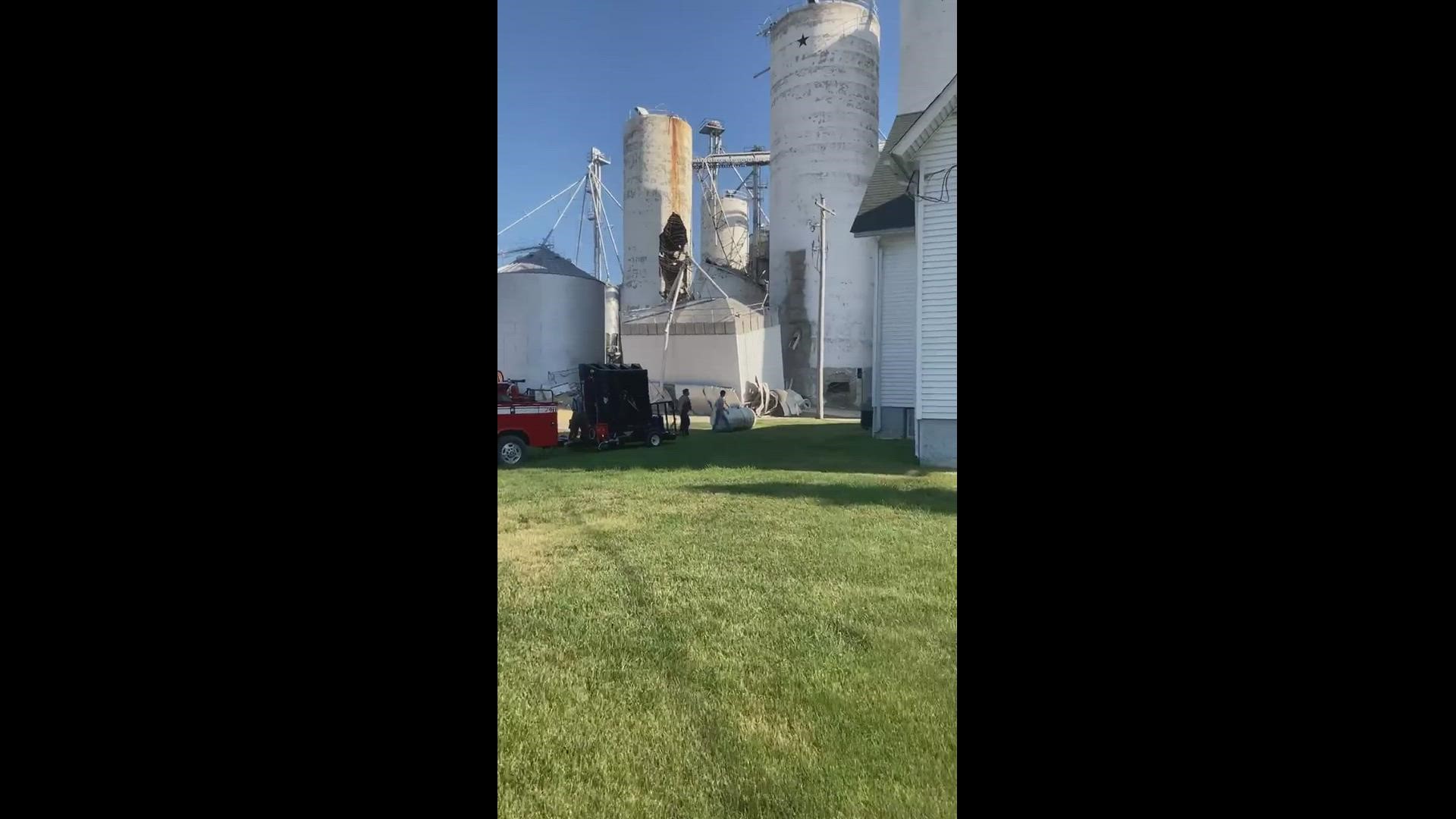 A grain bin collapsed in Yarmouth, Iowa on June 21, 2022. News 8 is working to confirm more details about the situation.