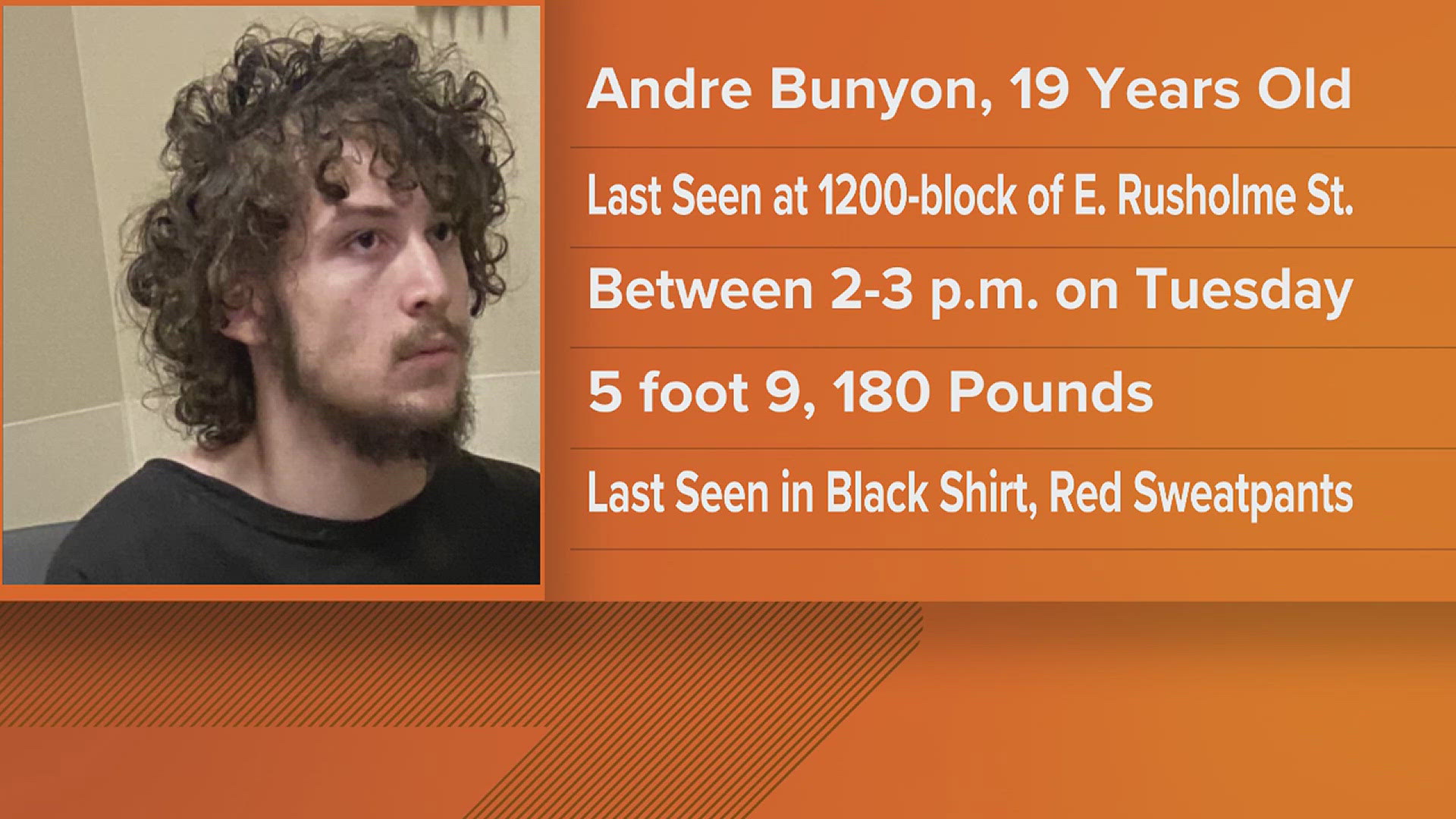 Davenport police are asking for the public's help in locating 19-year-old Andre Bunyon.