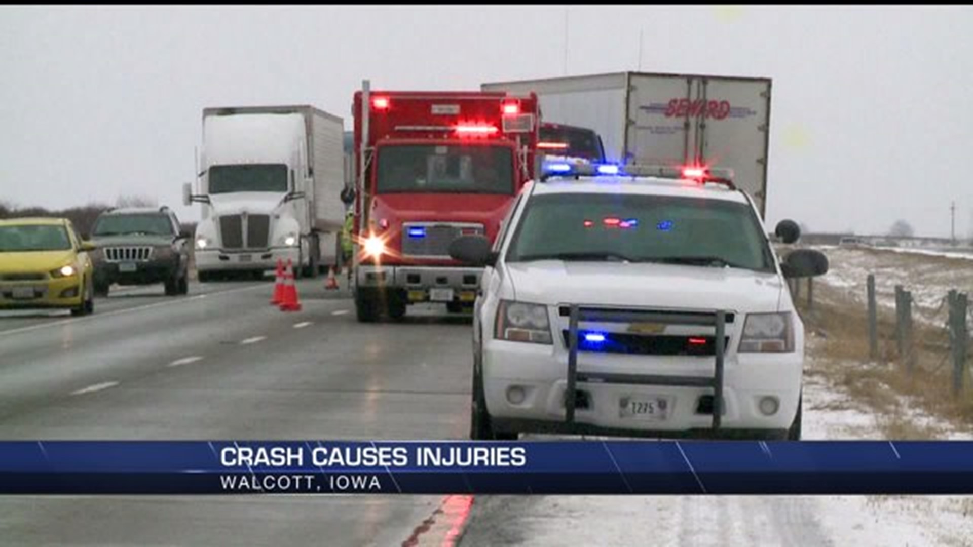 I-80 accident near Walcott