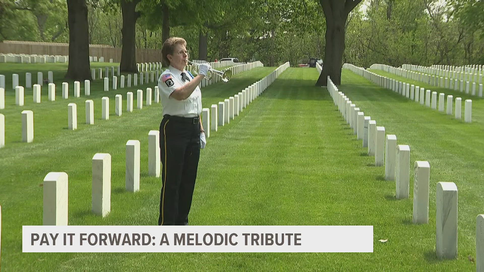 Tracy Hepner has played Taps on her bugle for thousands of military funerals for nearly two decades
