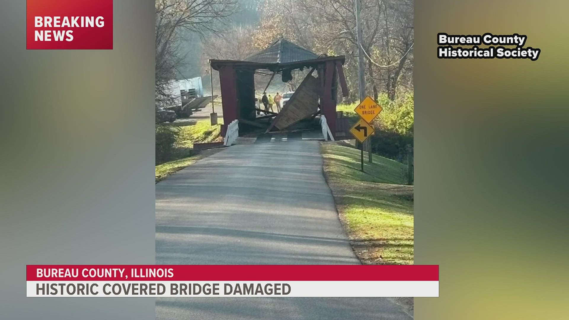 Prior to today's accident, the bridge was one of five covered bridges in Illinois that was still open to vehicular traffic.