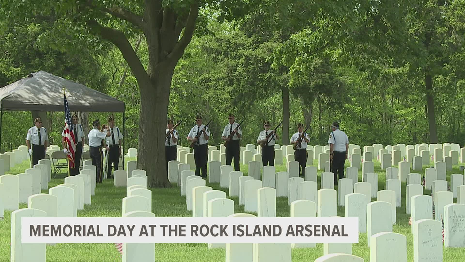 This year marked the first public Memorial Day ceremony at the Rock Island National Cemetery since 2019.