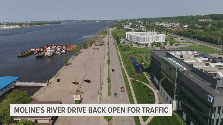 Moline's River Drive is back open following river flooding