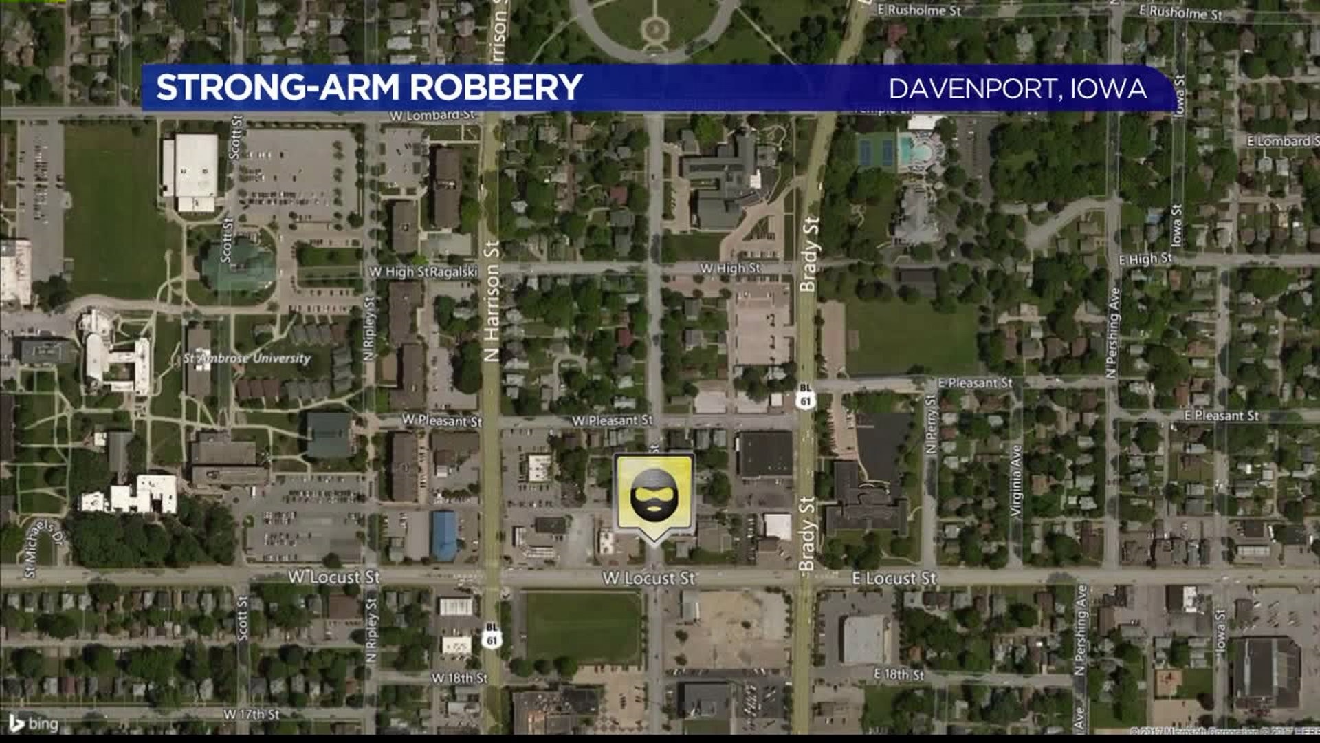 Strong-arm robbery in Davenport