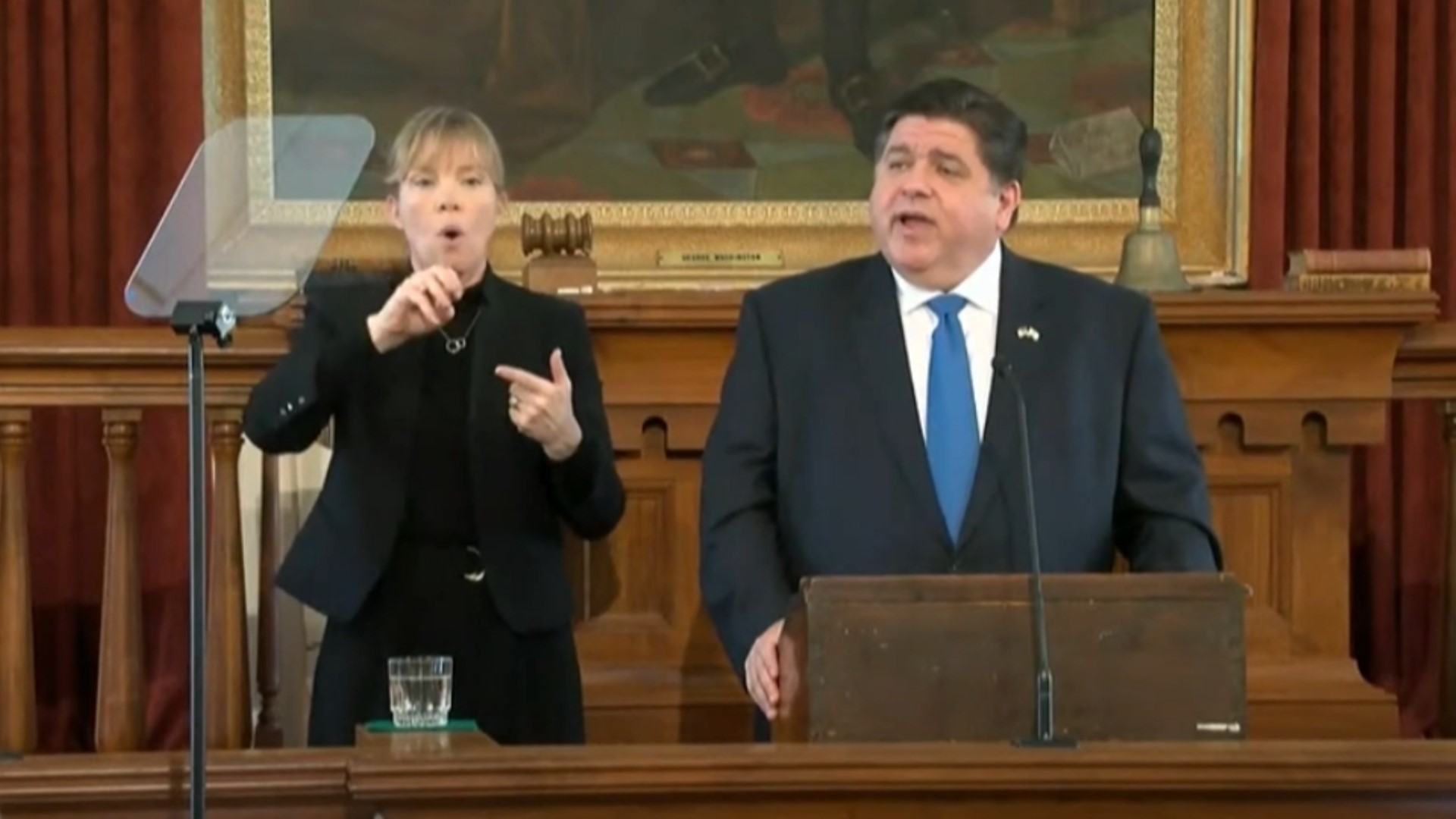 Pritzker delivers annual Illinois State of the State address on Feb. 2, 2022.