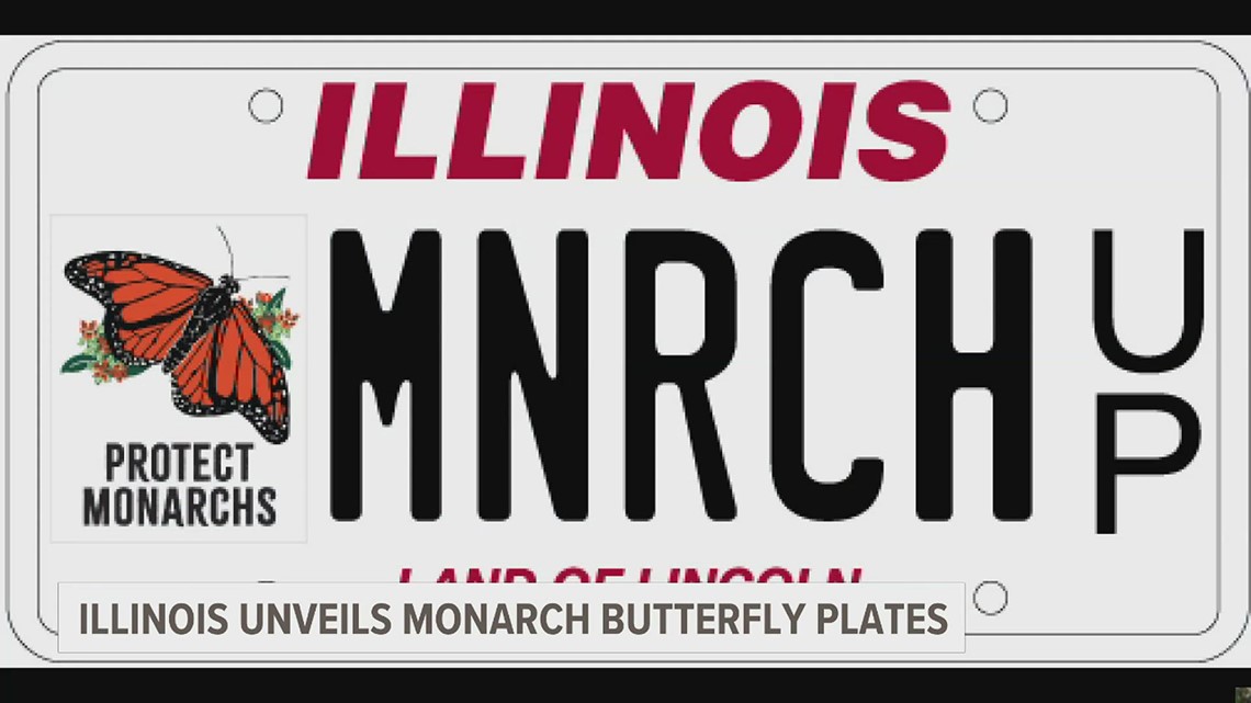 Illinois unveils monarch butterfly license plates