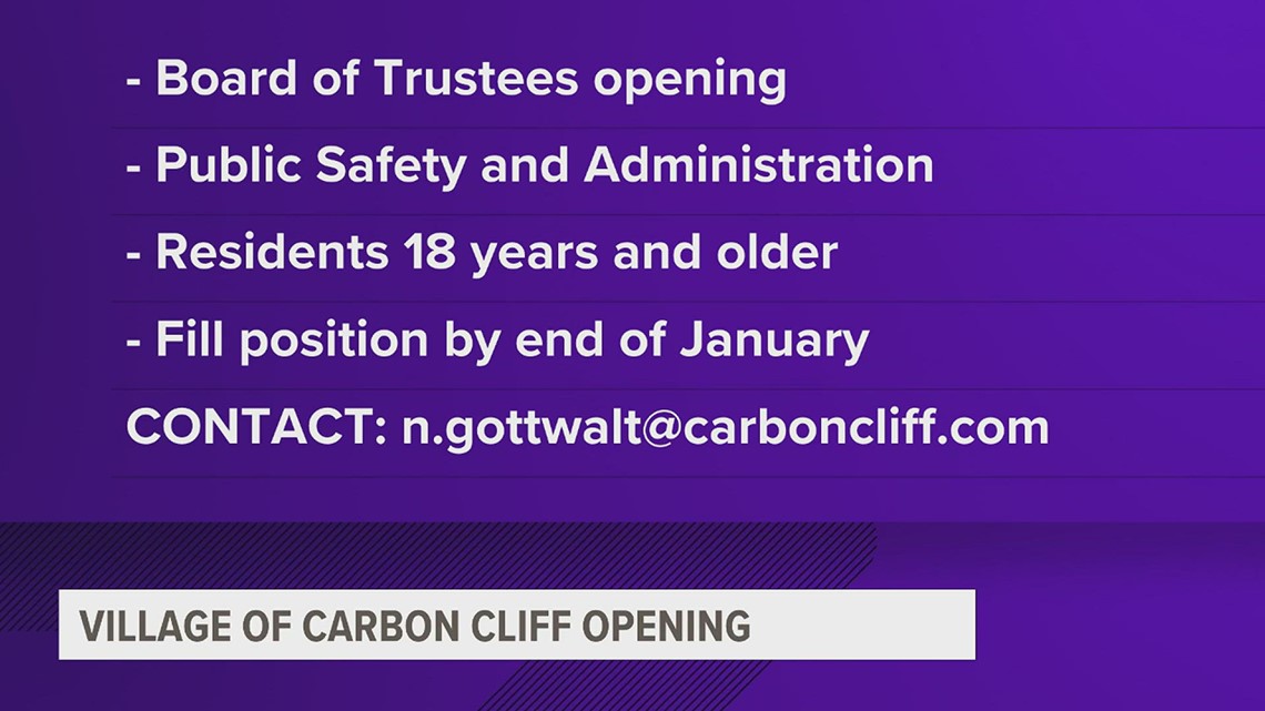 Village of Carbon Cliff looking for someone to fill opening on Board of Trustees