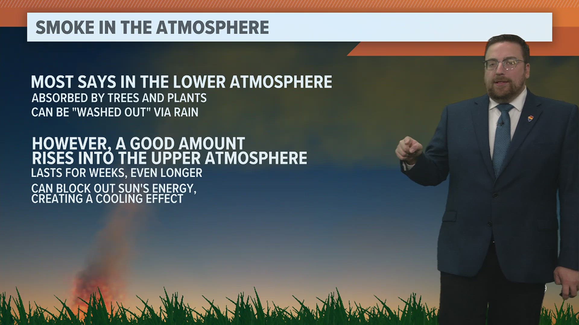 Meteorologist Andrew Stutzke explains what happens to wildfire smoke once it reaches the upper levels of the atmosphere.