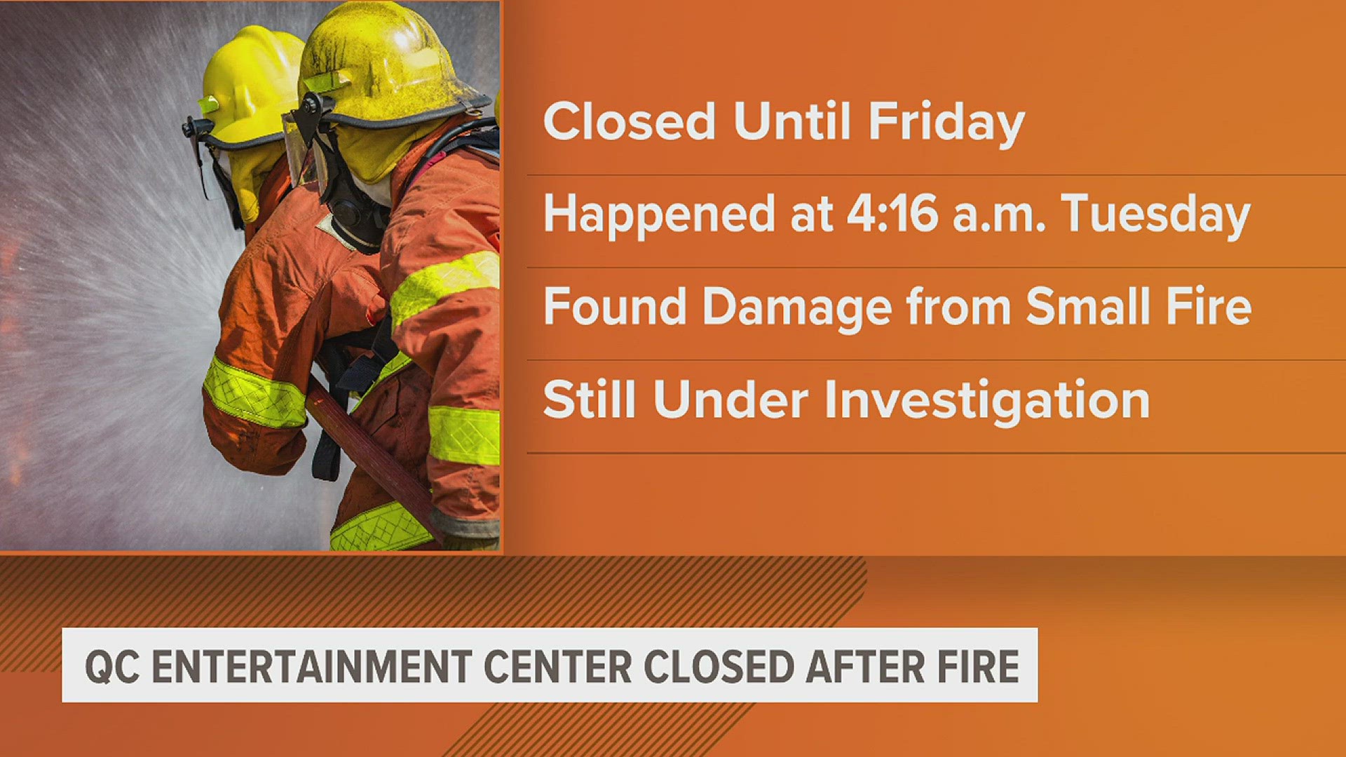 When fire fighters arrived on scene they reported some damage from a small fire within the facility. The cause of the fire is being investigated.