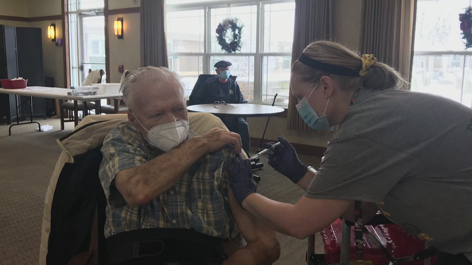 The complex is taking part in a statewide program referred to as 'Project Hug,' a large effort to vaccinate long term care residents across the state of Iowa.