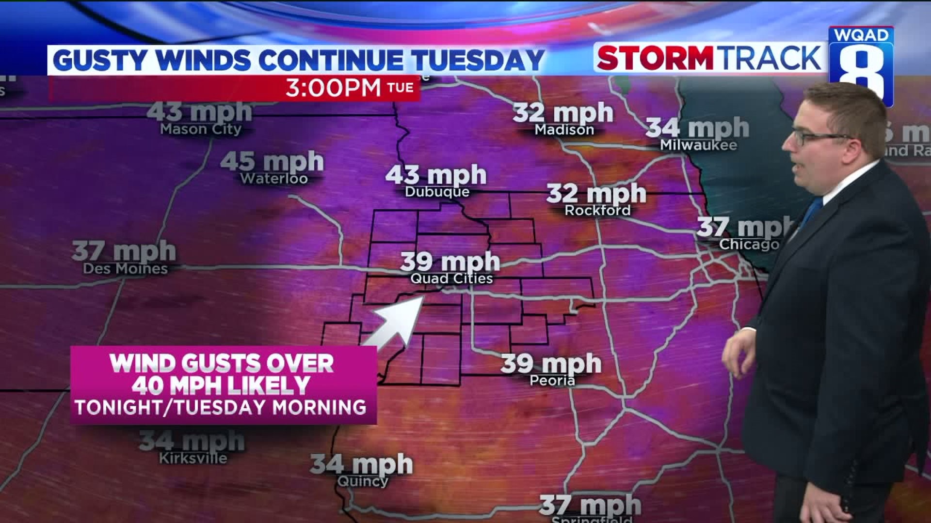 Tracking more wind for Tuesday