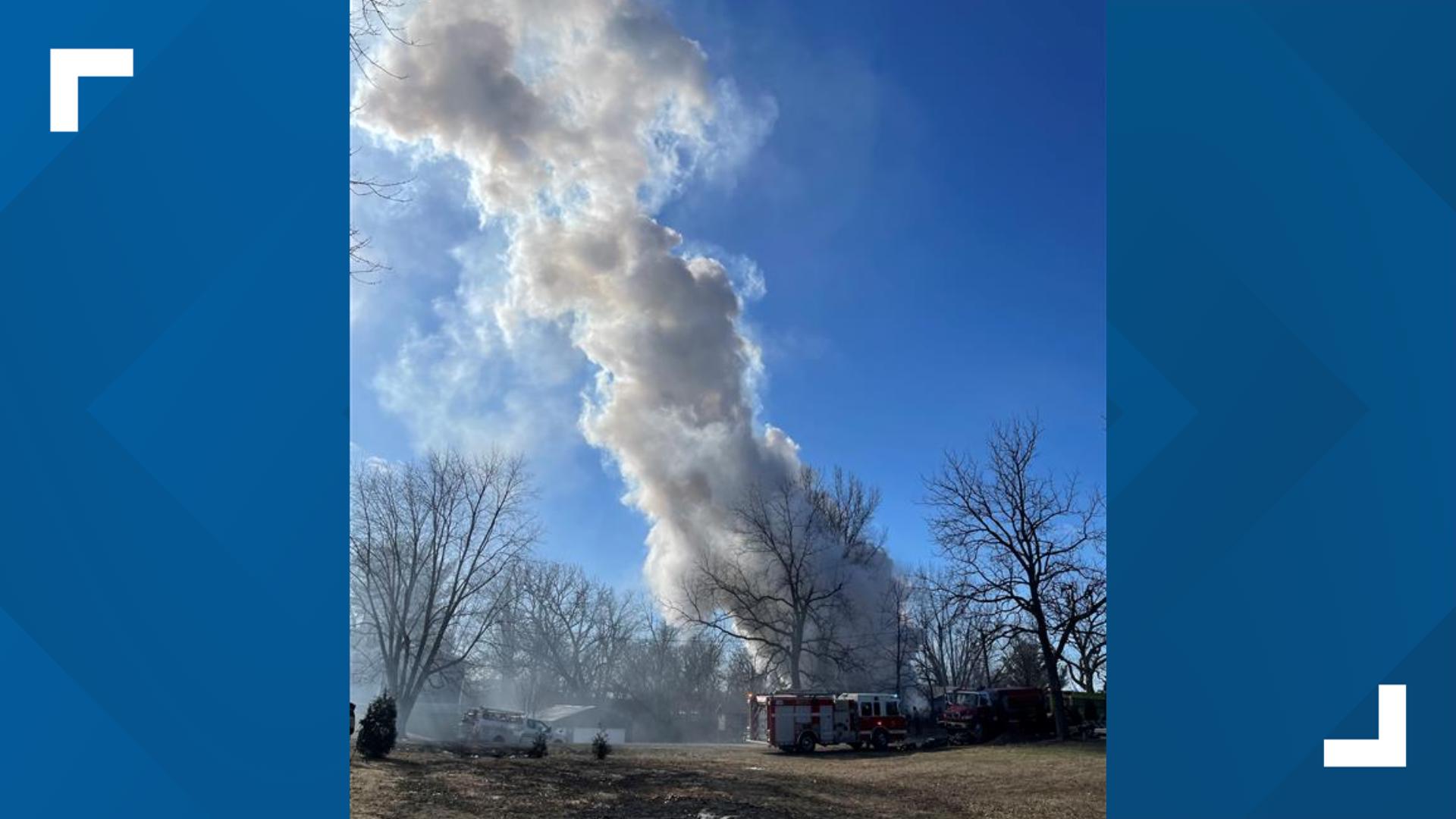 Fire crews respond to house fire in Blue Grass | wqad.com
