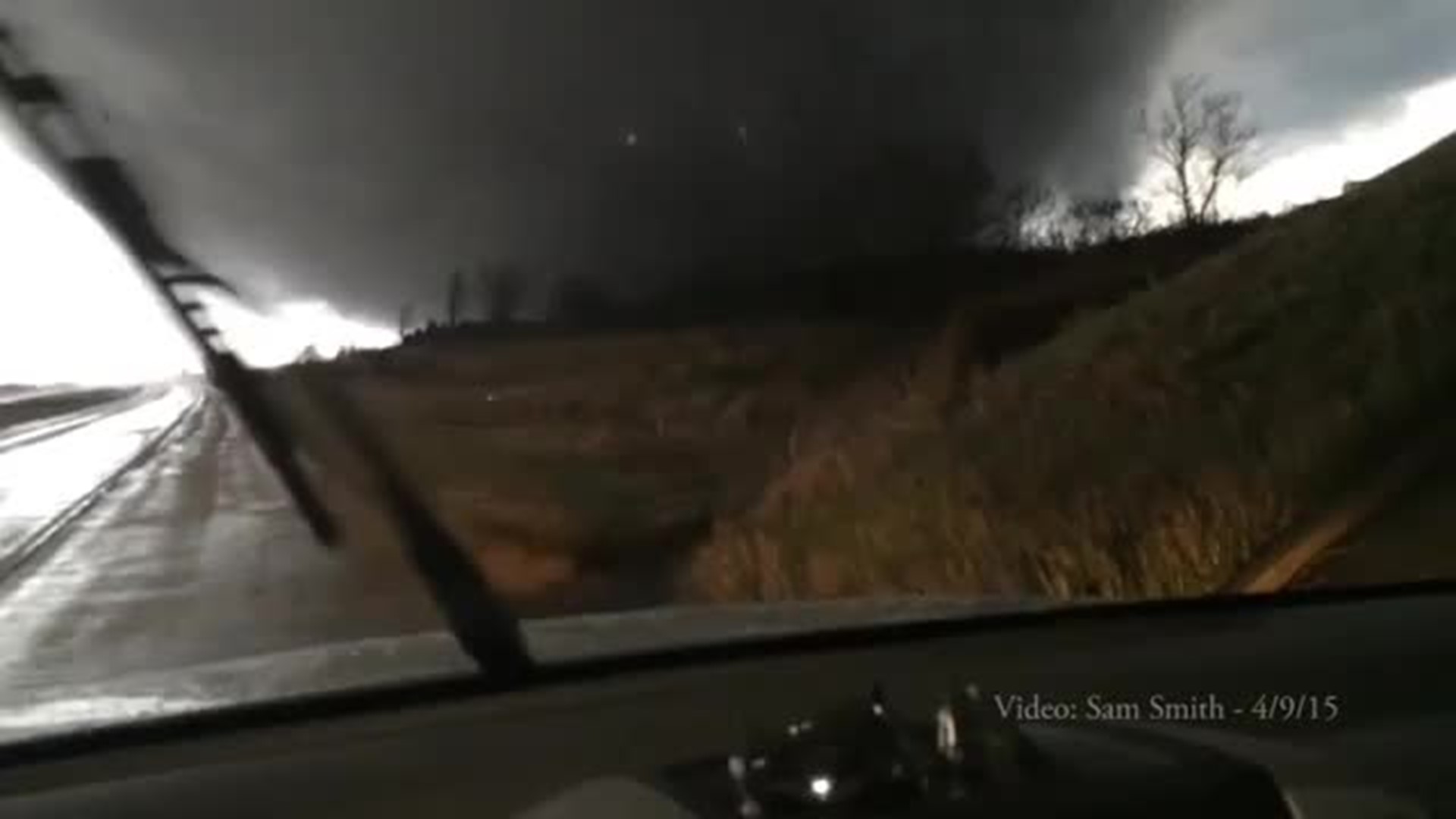 Motorist on Interstate 39 gets too close to tornado
