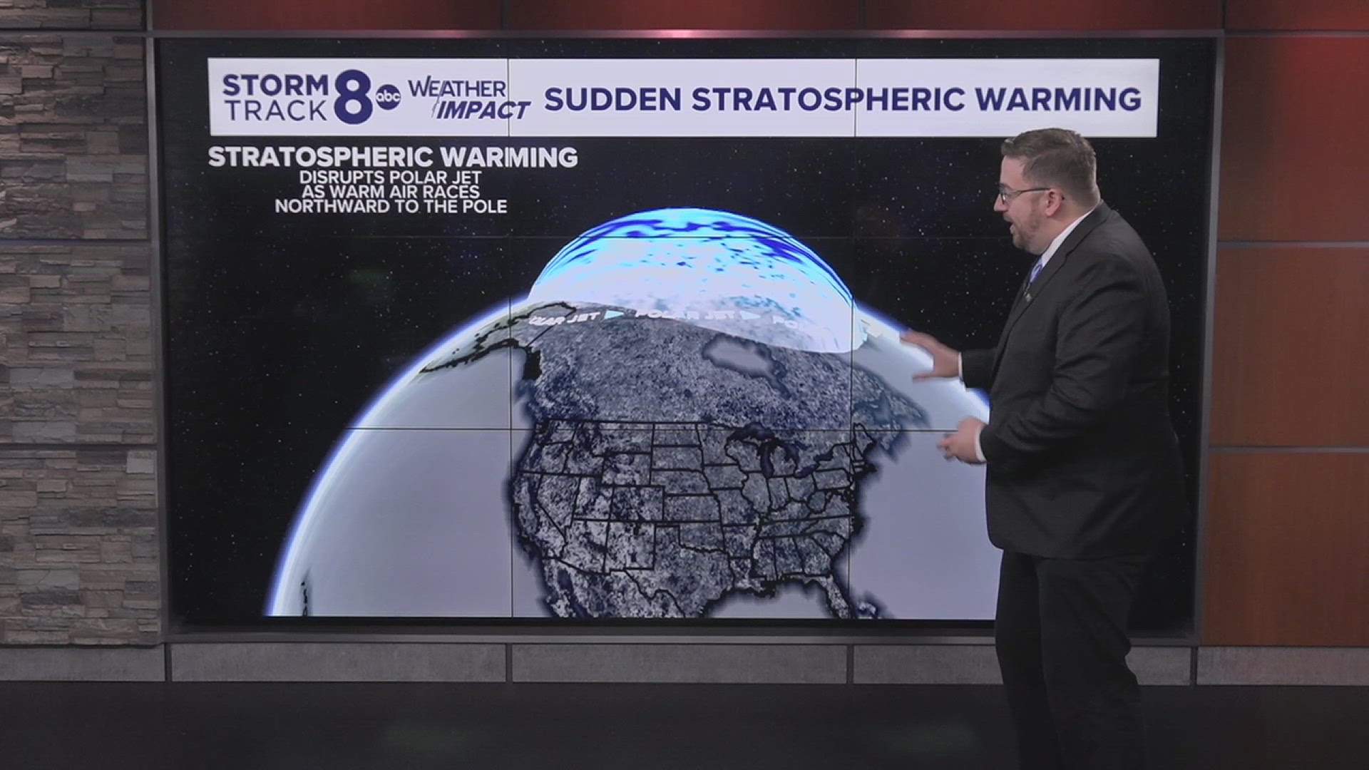 Mark from Prophetstown asks what a "sudden stratospheric warming event" is and how it impacts weather patterns. 