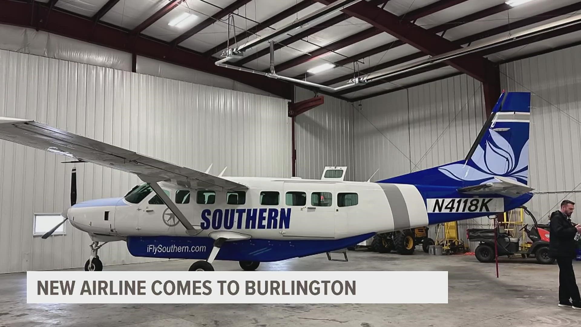 Southern Airways will be flying daily to Chicago and St. Louis out of Southeast Iowa Regional Airport beginning April 1.