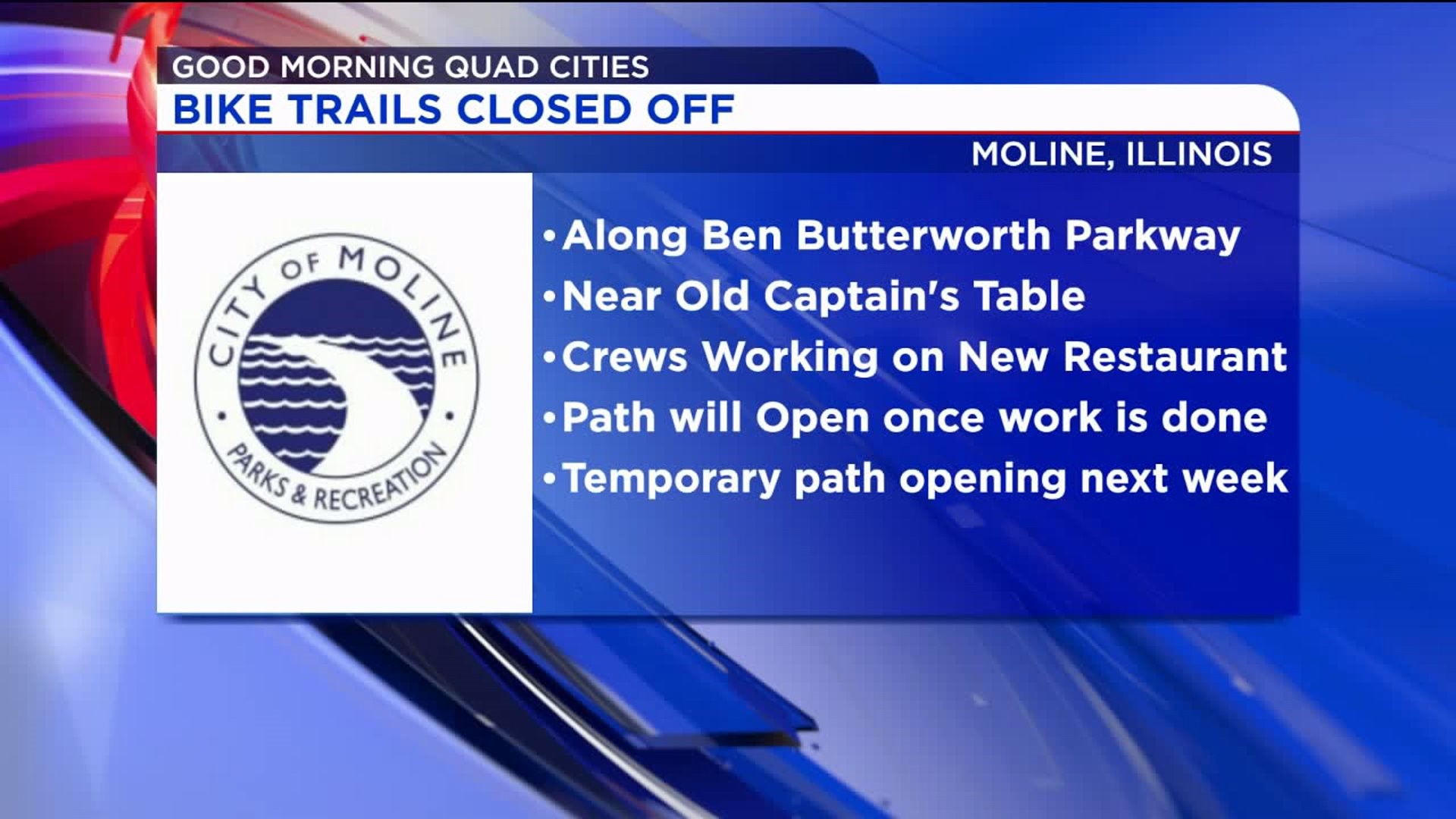 Trail along Ben Butterworth Parkway to close temporarily