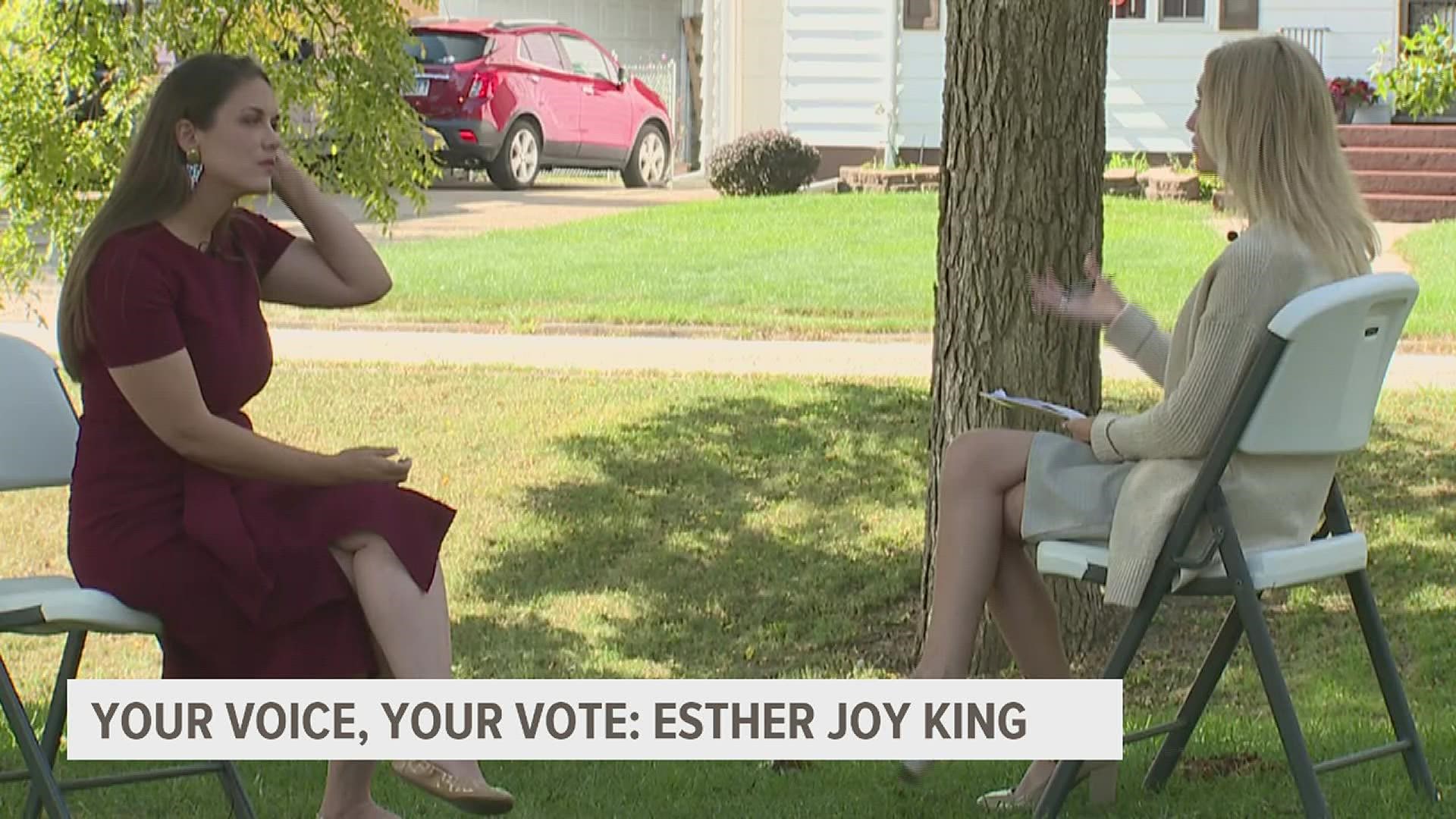 The Republican candidate for 17th District Representative sat with News 8's Shelby Kluver to showcase her policies and values ahead of the midterm elections.