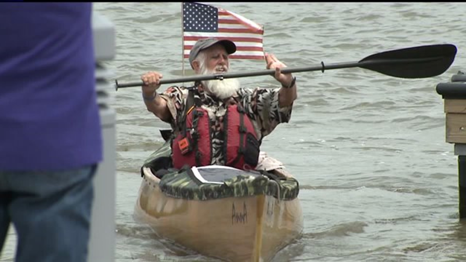 80 Year old Canoeist Trying for Record