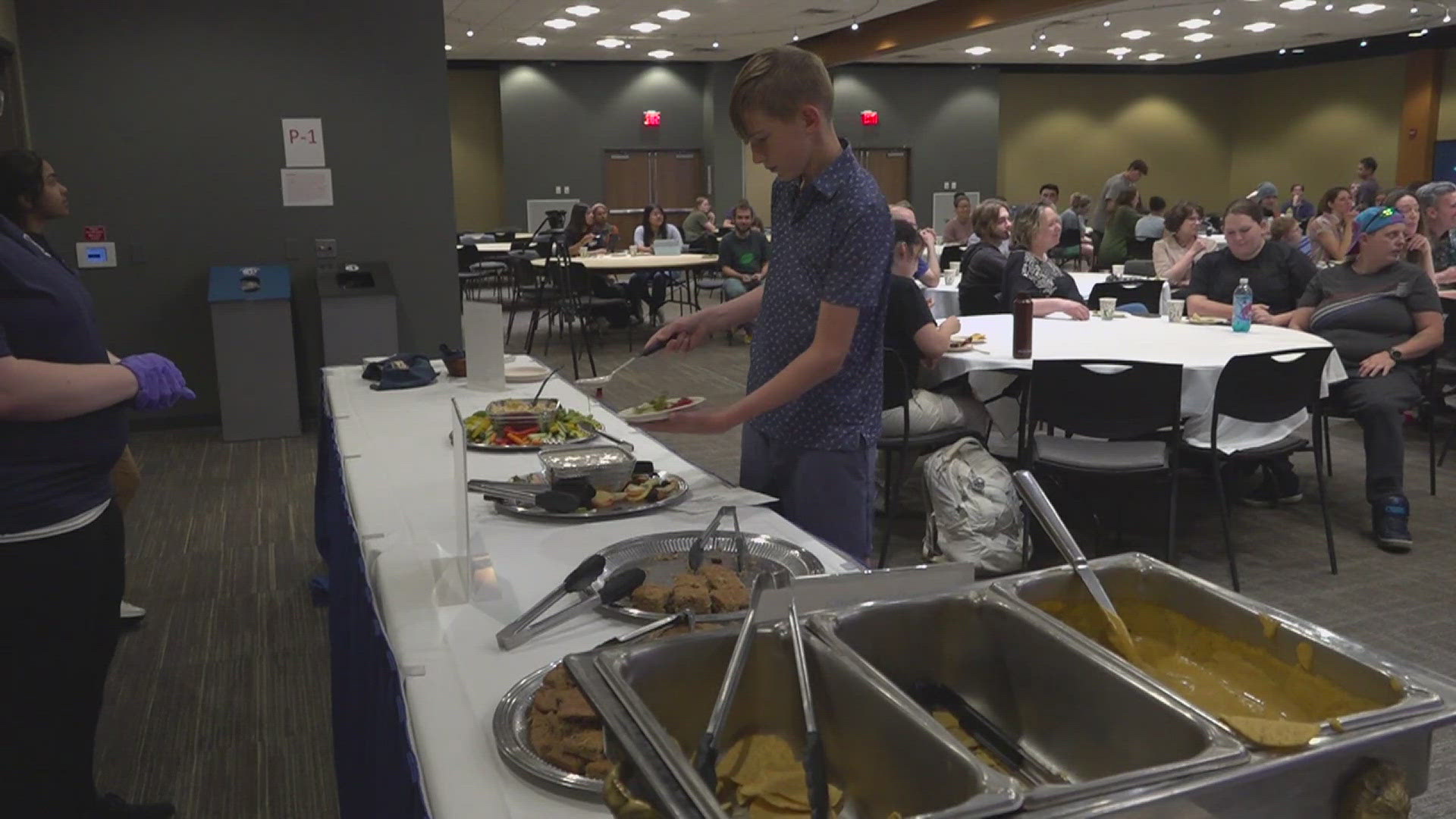 As attendees ate food with insects cooked in, Chef Joseph Yoon taught them about the research behind edible insects and where the future lies with it.