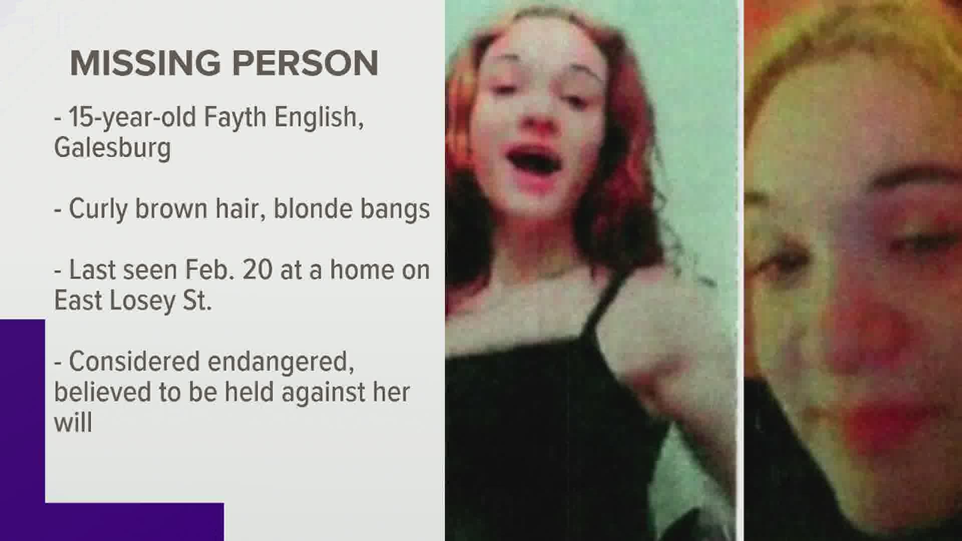 Fayth Marie English was reported missing in February 2021.