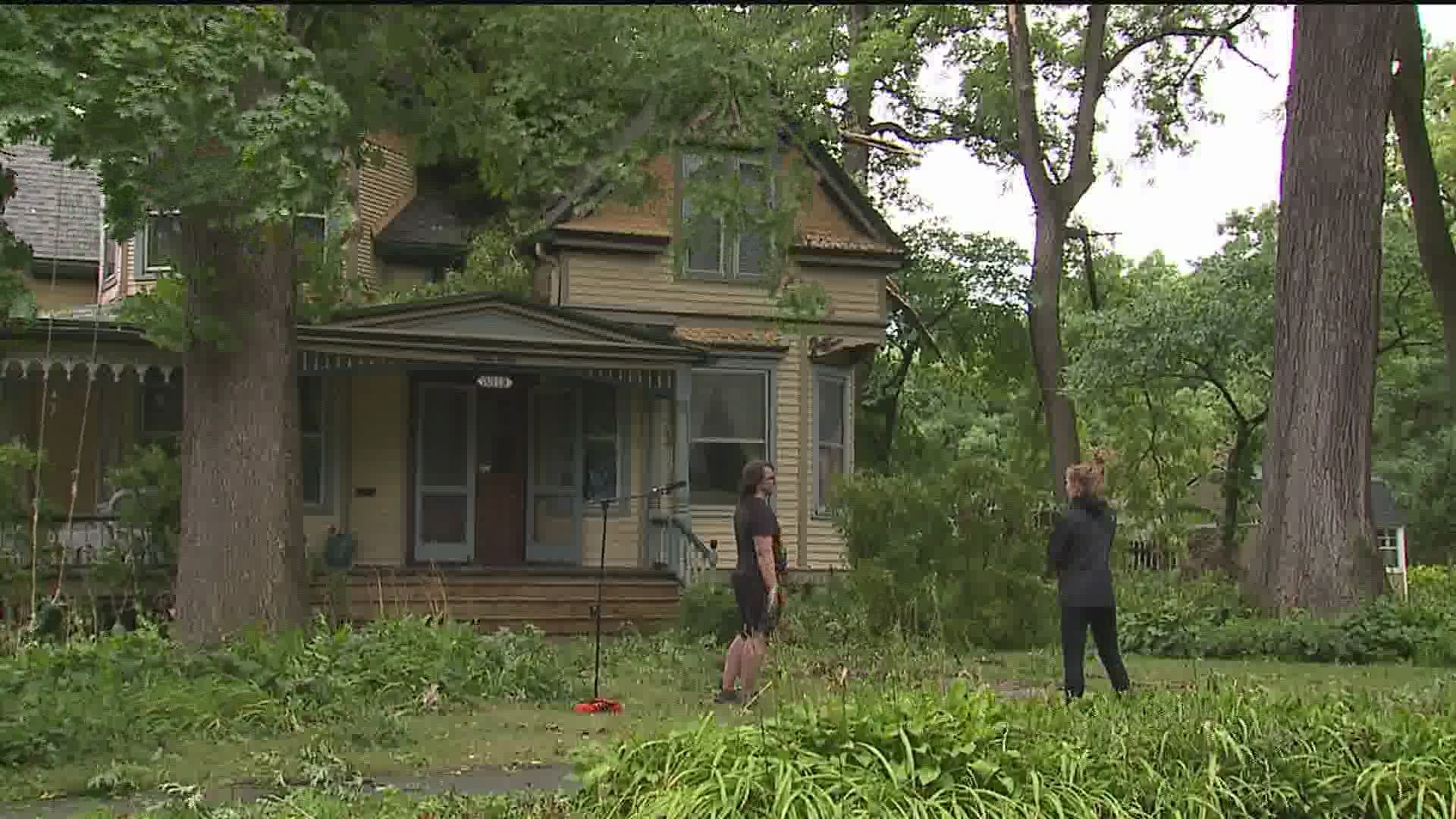 Many families are cleaning up after severe winds whip through the Quad Cities. But one family never expected this.