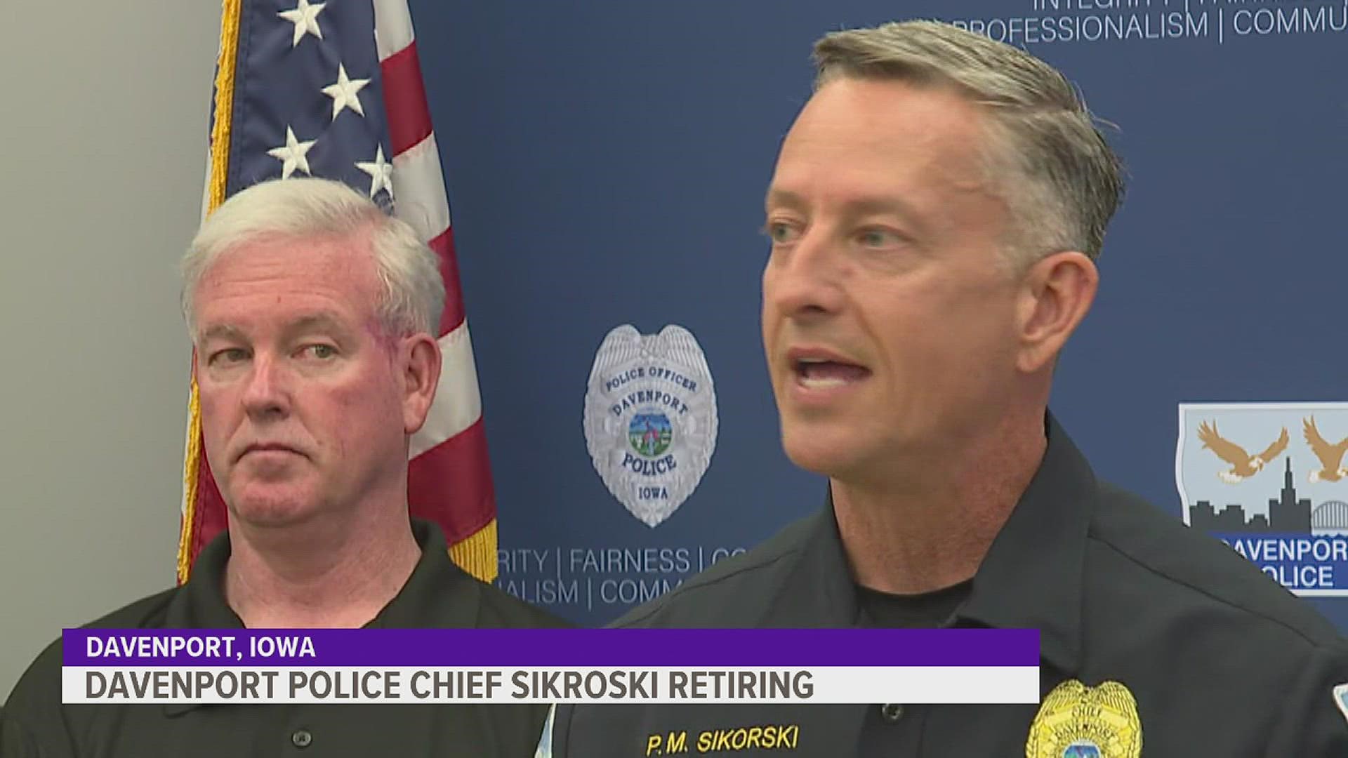 Chief Paul Sikorski's career in law enforcement began in 1988. He has served the agency in every division during his tenure, according to the department.