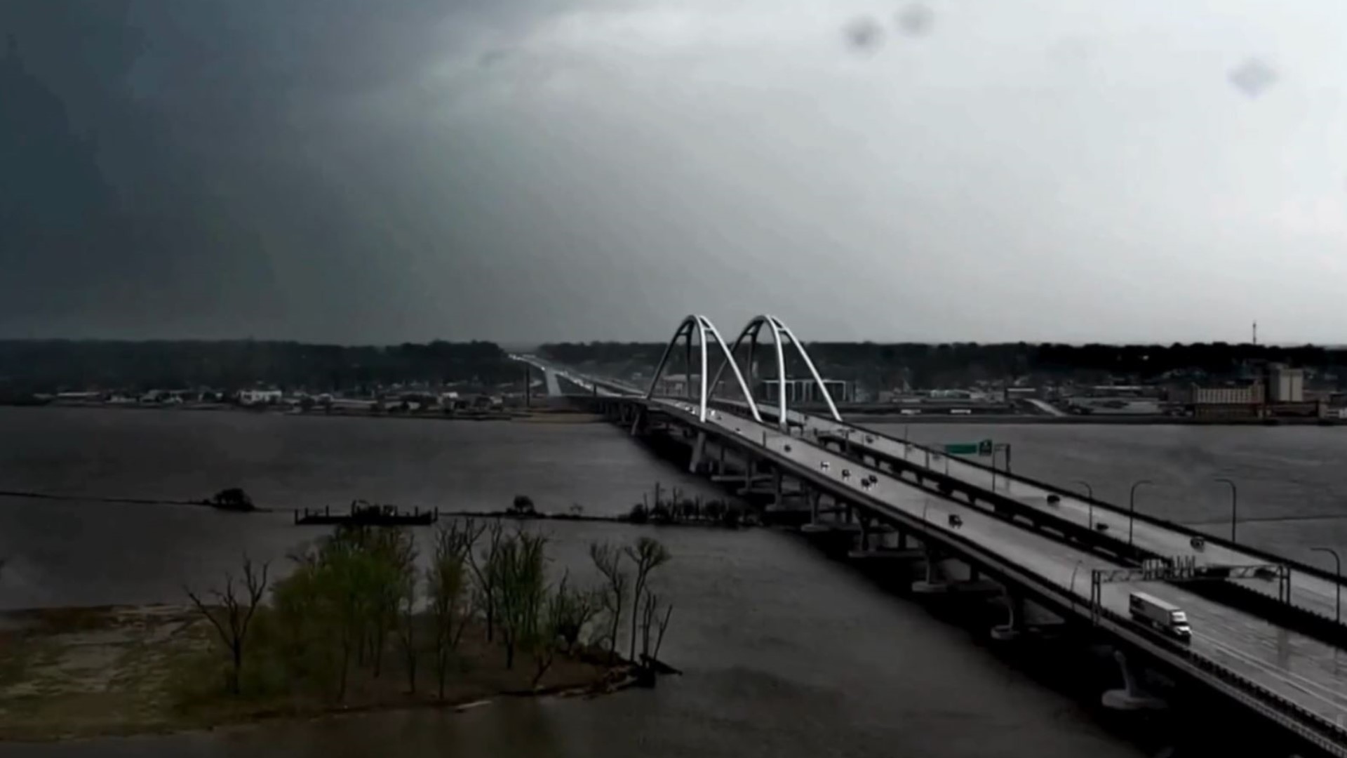 News 8's Bridgepointe camera in downtown Moline captured storms rolling through the area on April 16.