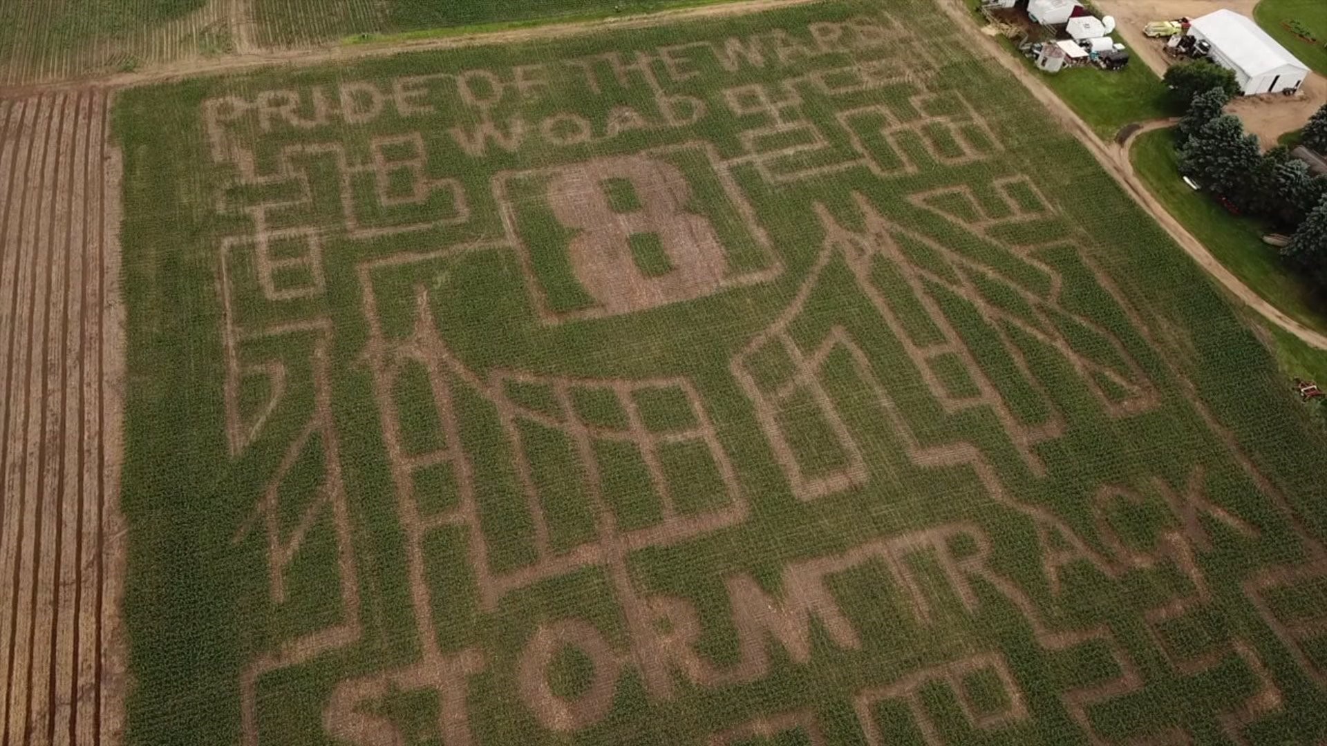 Pride of the Wapsi corn maze started to take shape