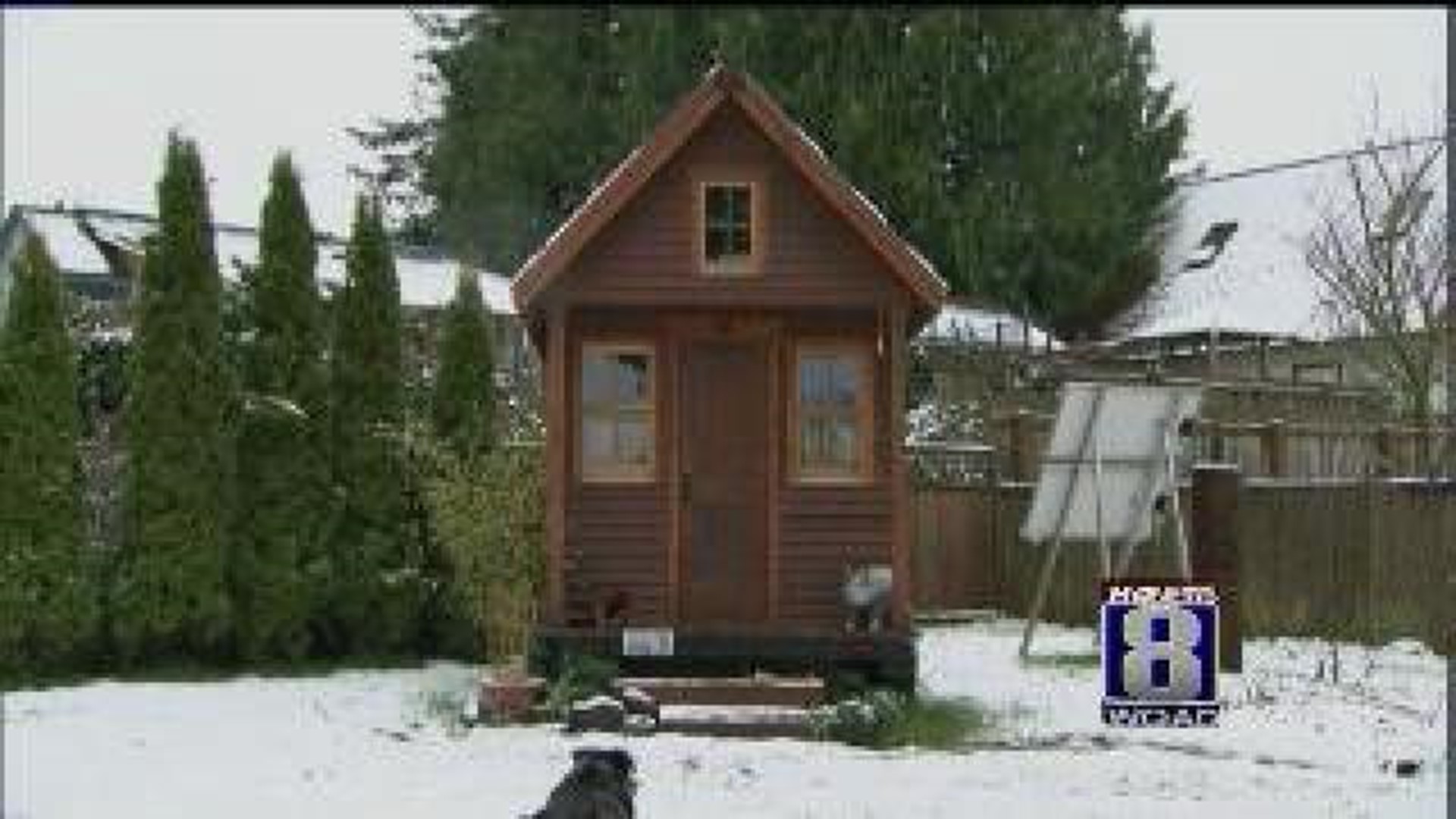 Woman lives in tiny house