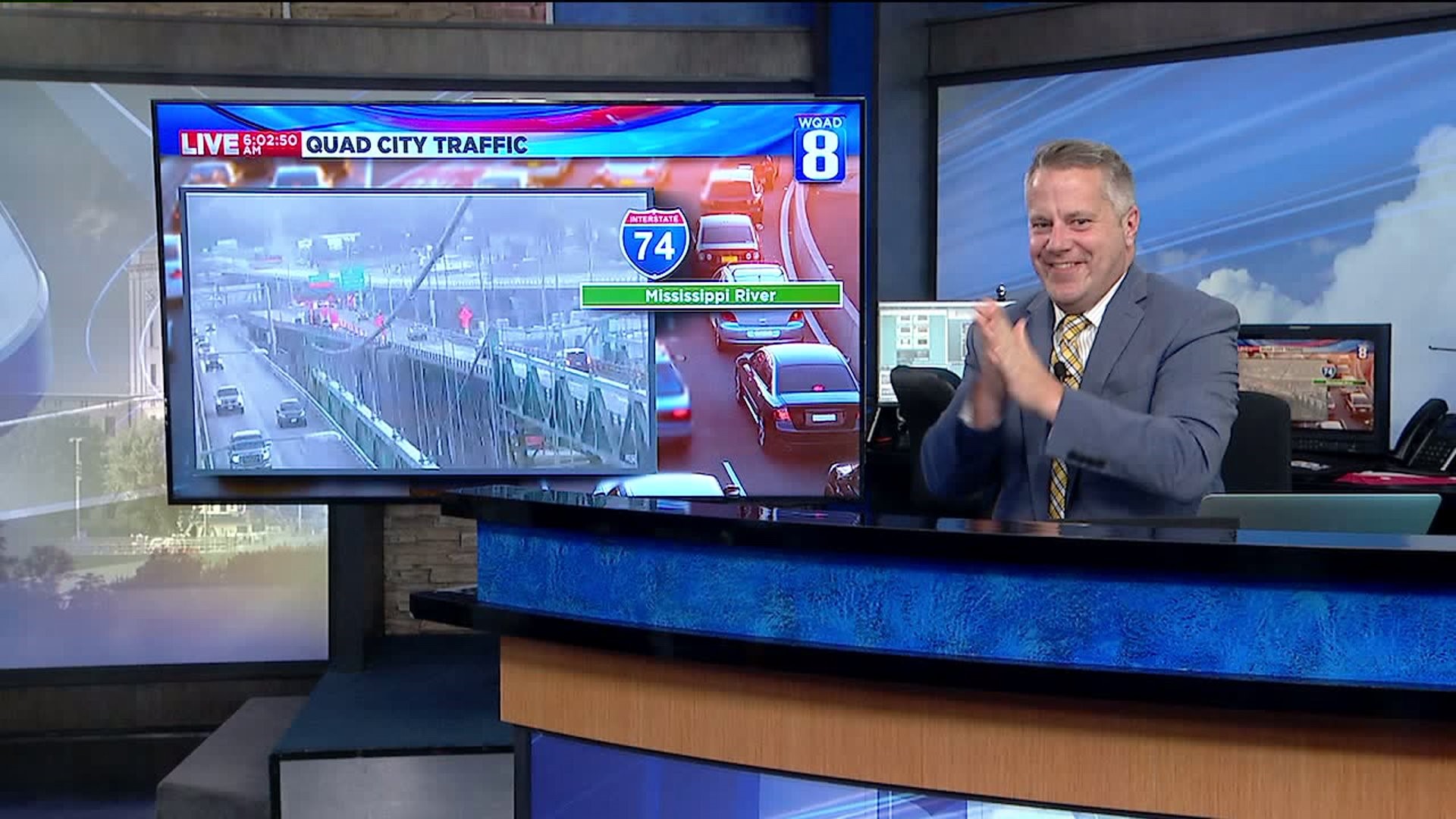Eric`s first traffic report with the new lanes open