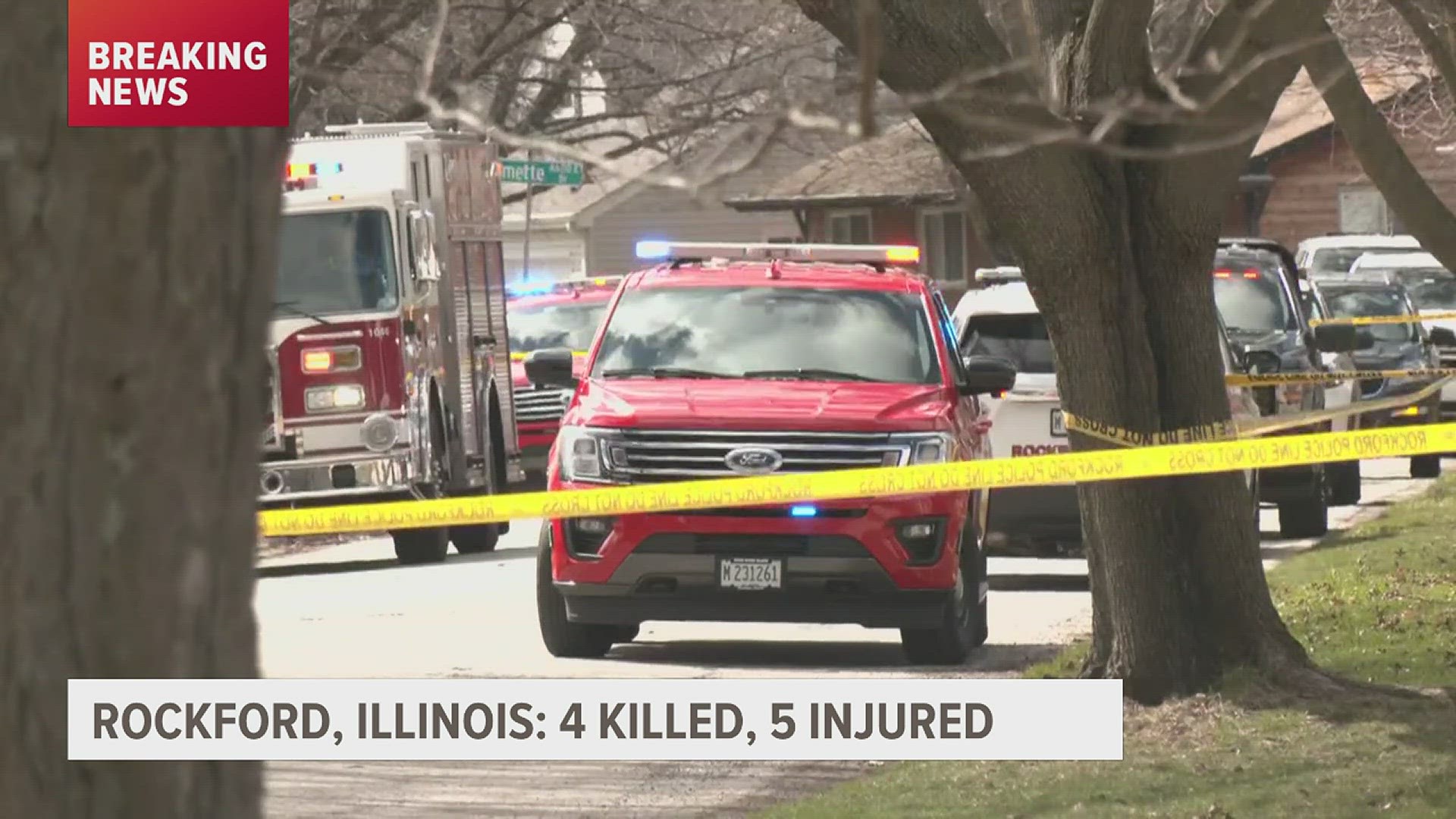 Four people were killed and five were wounded in stabbings in Rockford on Wednesday, authorities said.