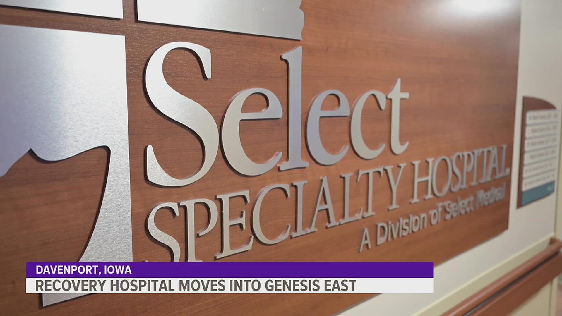 A 35-bed "critical illness recovery hospital" is moving into the floor of the Davenport hospital, serving those who need long-term or specialized care.