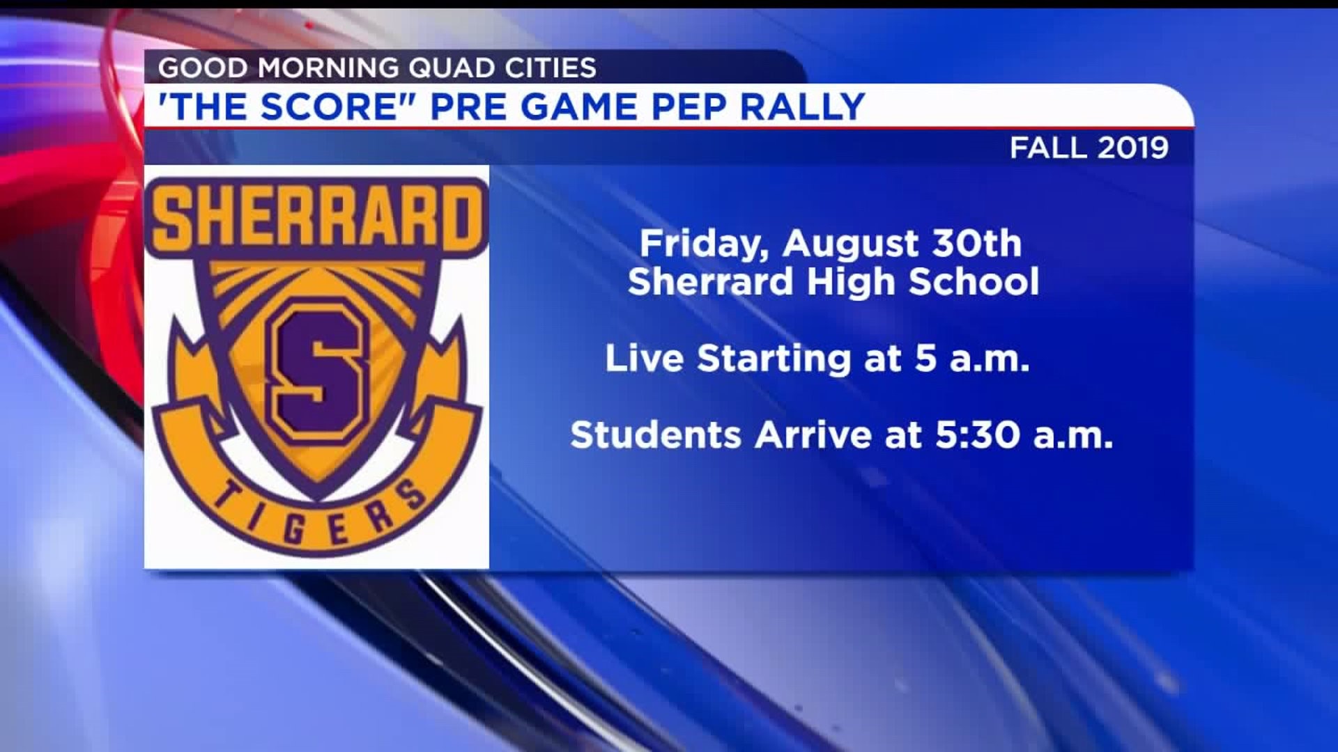 Week 1 of The Score Pre-Game Pep Rally takes us to...Sherrard!