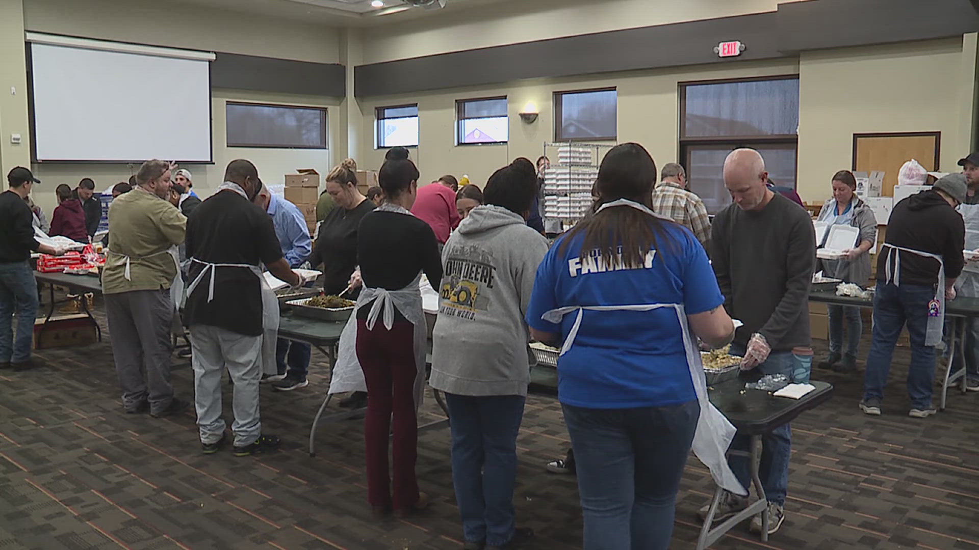 Crews had so much demand, they ran out of food.