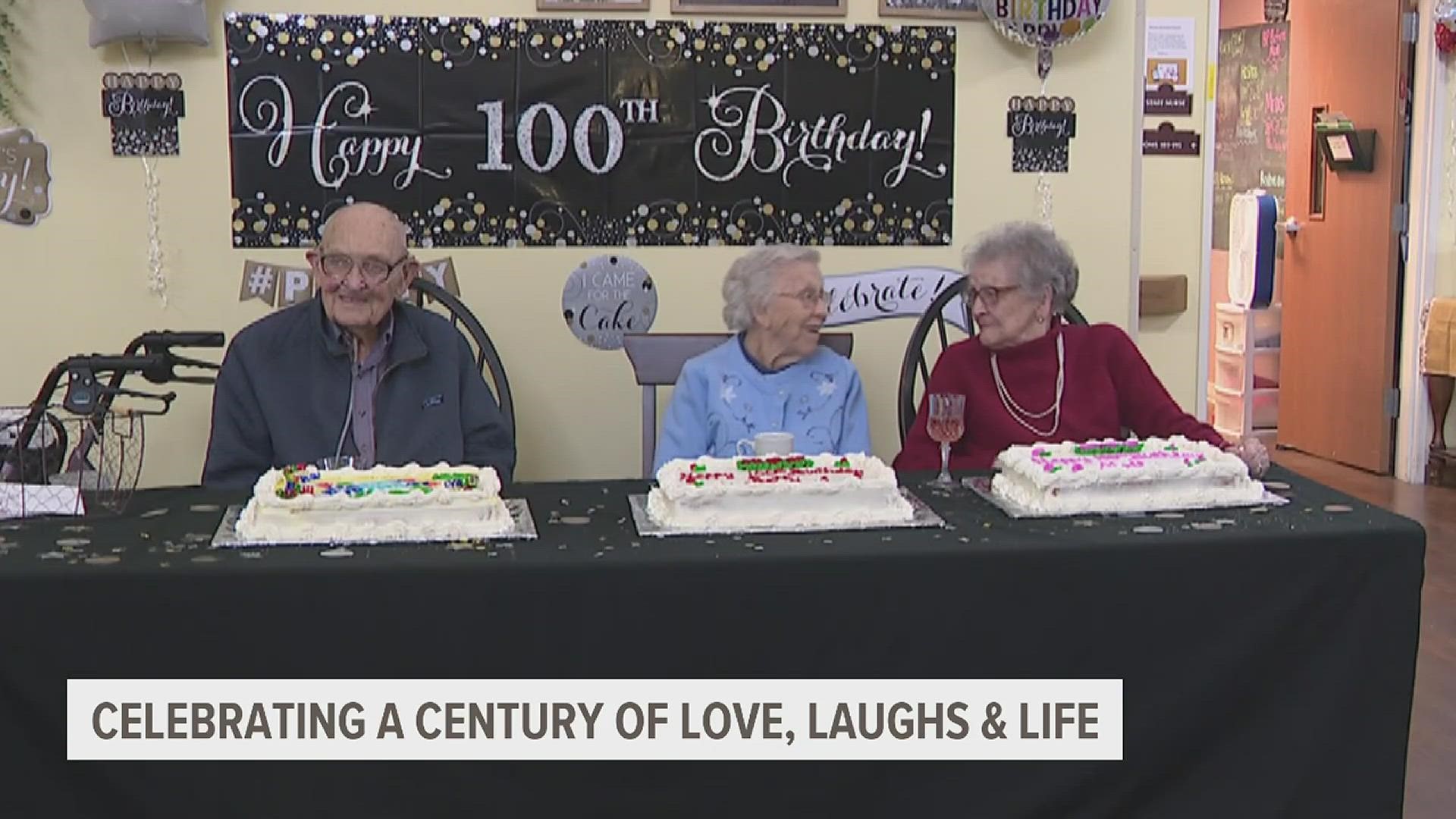 Meet Walter, Molly and Betty. This winter, each resident of Brookstone of Aledo turned 100 years old. Now, they're sharing their secrets to a long life.