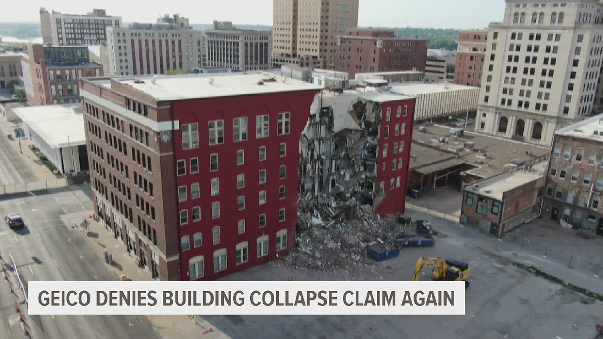 Linnea Hoover said GEICO refused her $5,000 claim because the building collapse was caused from negligence by the building owner.