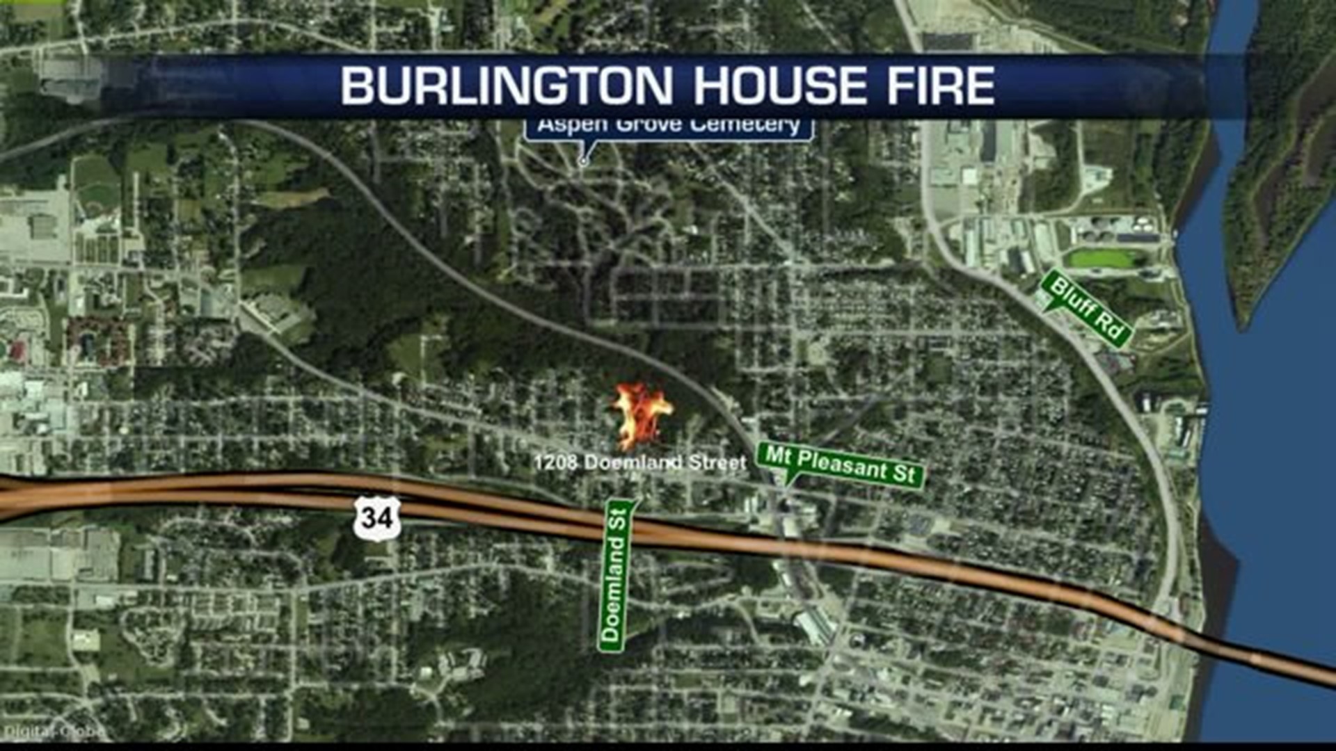 Burlington house fire