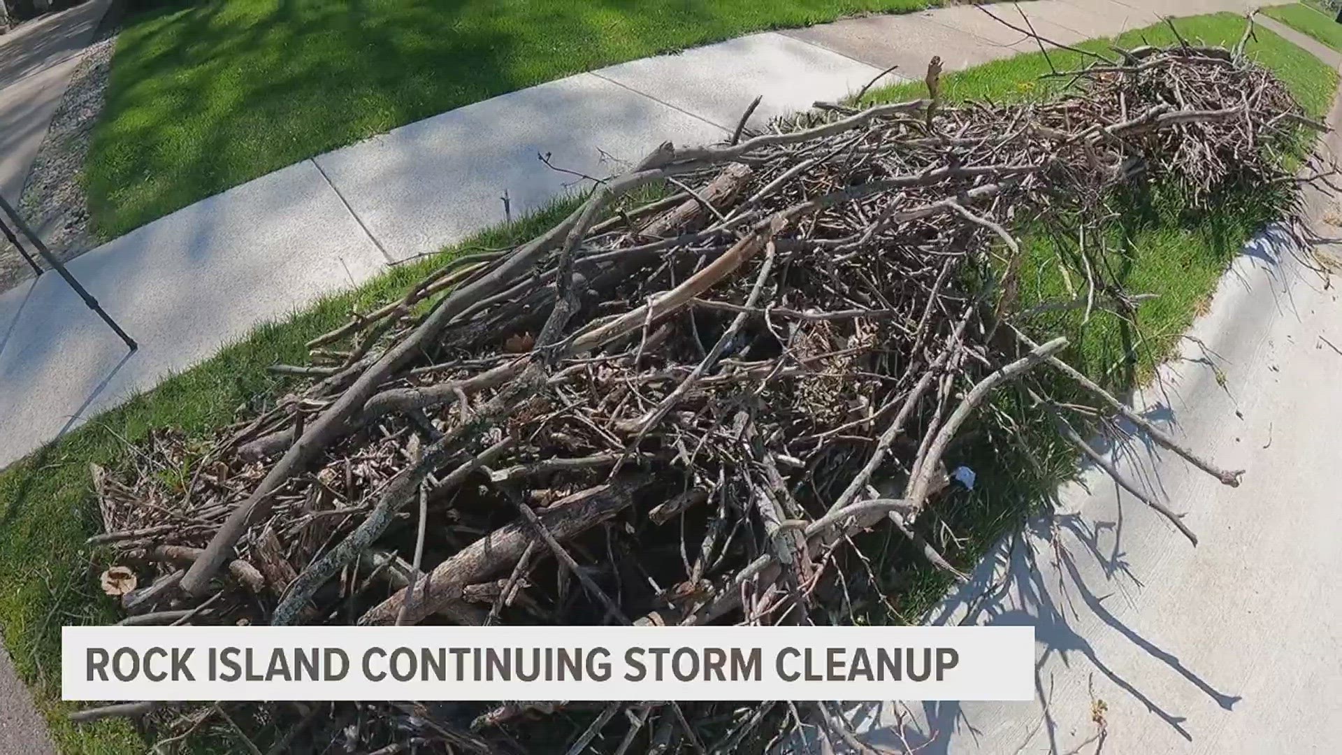 Nearly a month after a tornado hit Rock Island, debris still remains around the area.