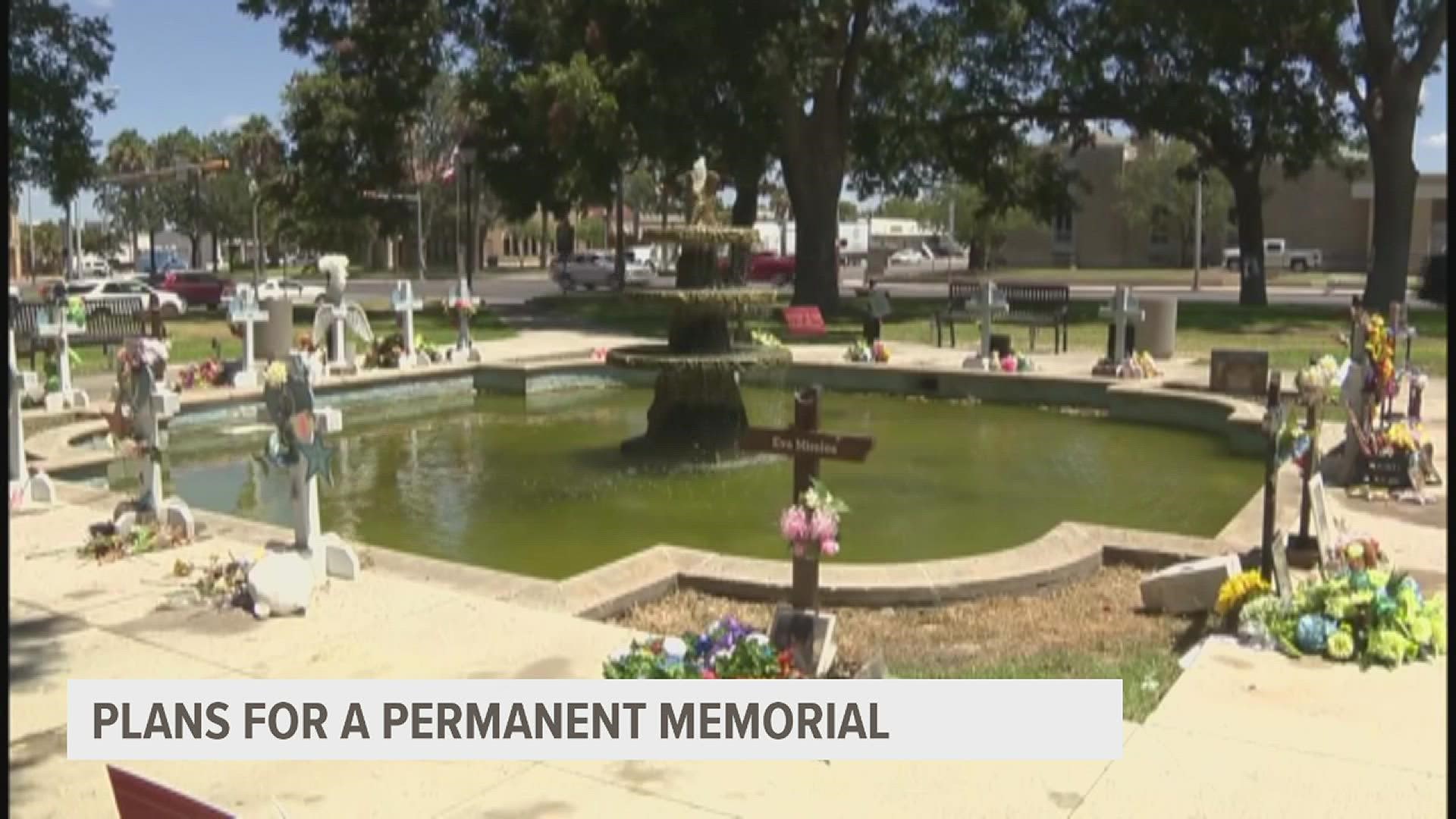 Community members and leaders in Uvalde got together and discussed plans to dedicate a permanent memorial to the 21 victims of the shooting at Robb Elementary School