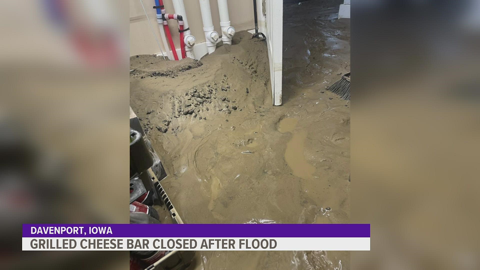 After taking heavy damage from water, mud, and debris from a water main break, the restaurant is unsure when it will be open again.