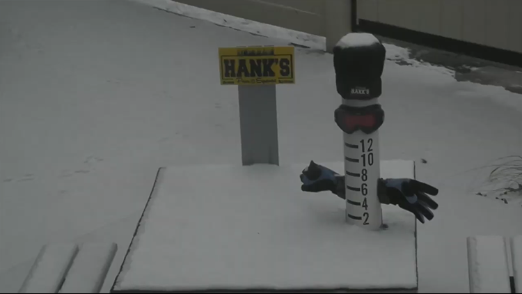 Watch Live: See the snow accumulate with the News 8 Snow Stick