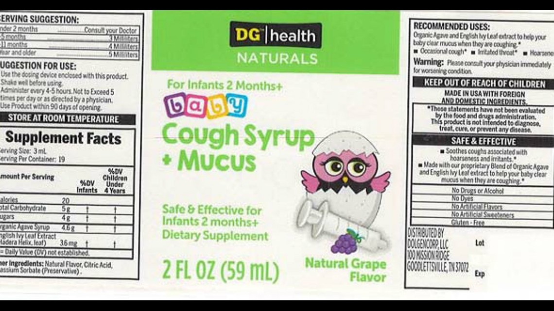 Dollar General baby cough syrup recalled over contamination risk