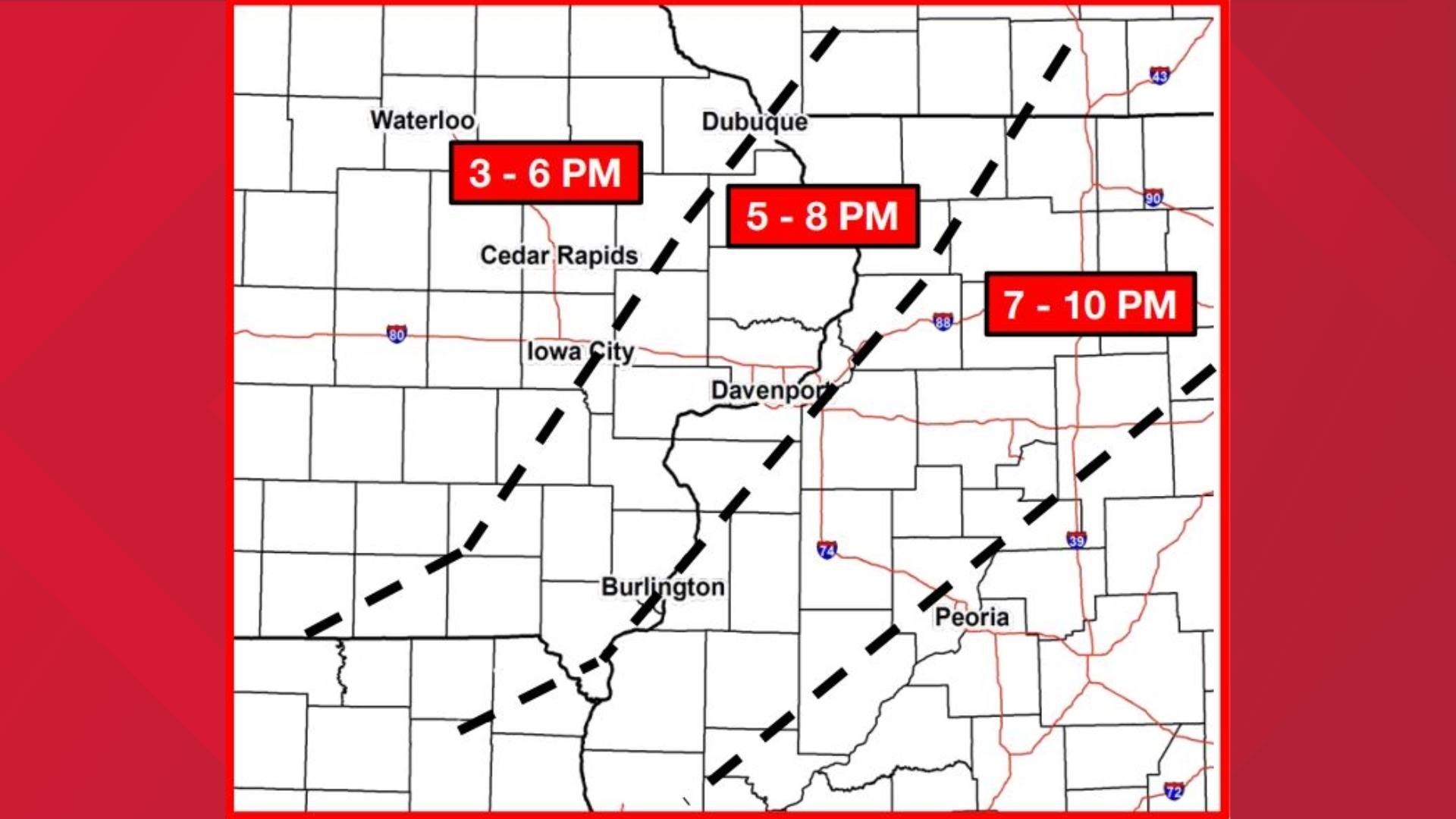 Storms moving through Quad Cities region Tuesday | wqad.com